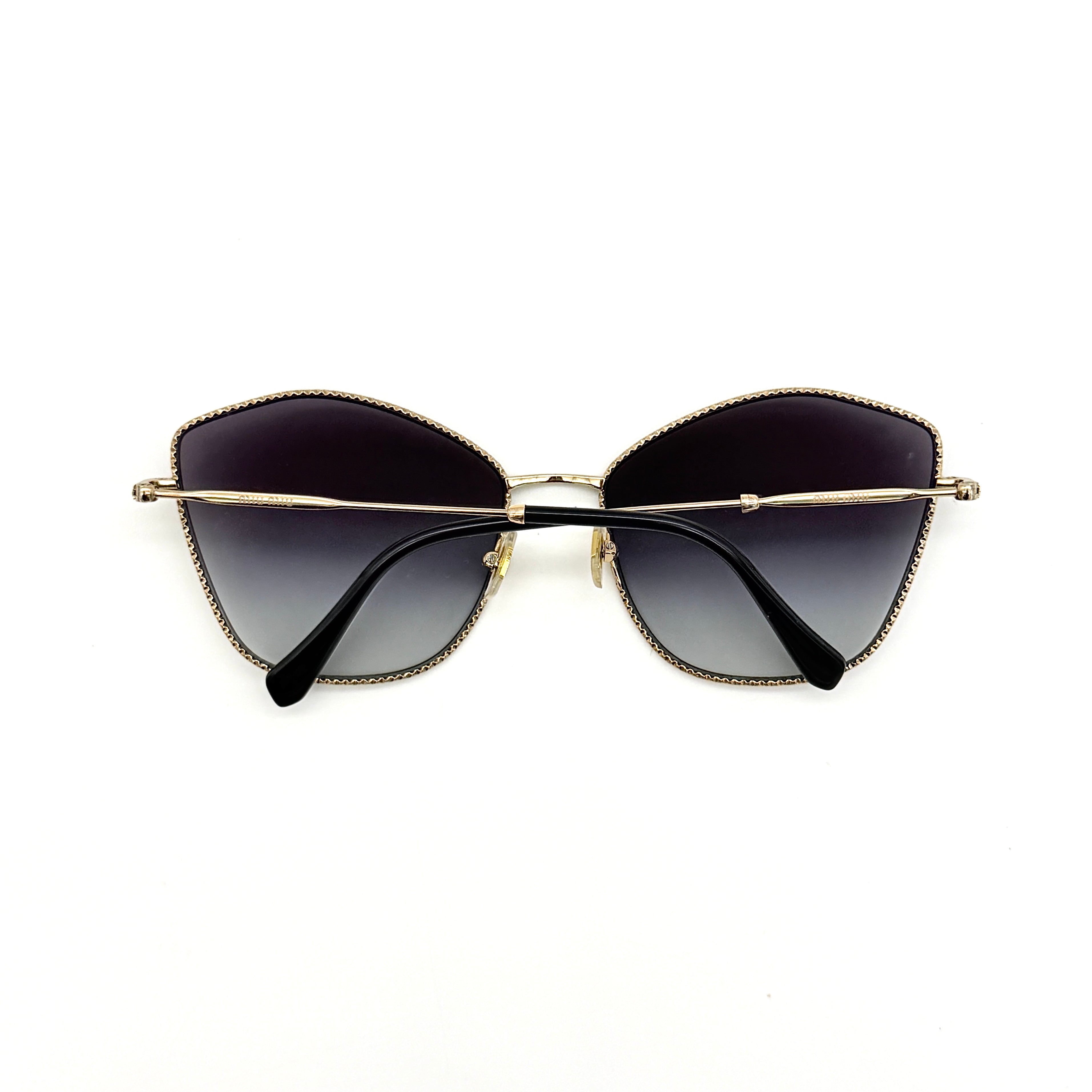 Miu Miu SMU 60V Cat Eye Sunglasses Gold