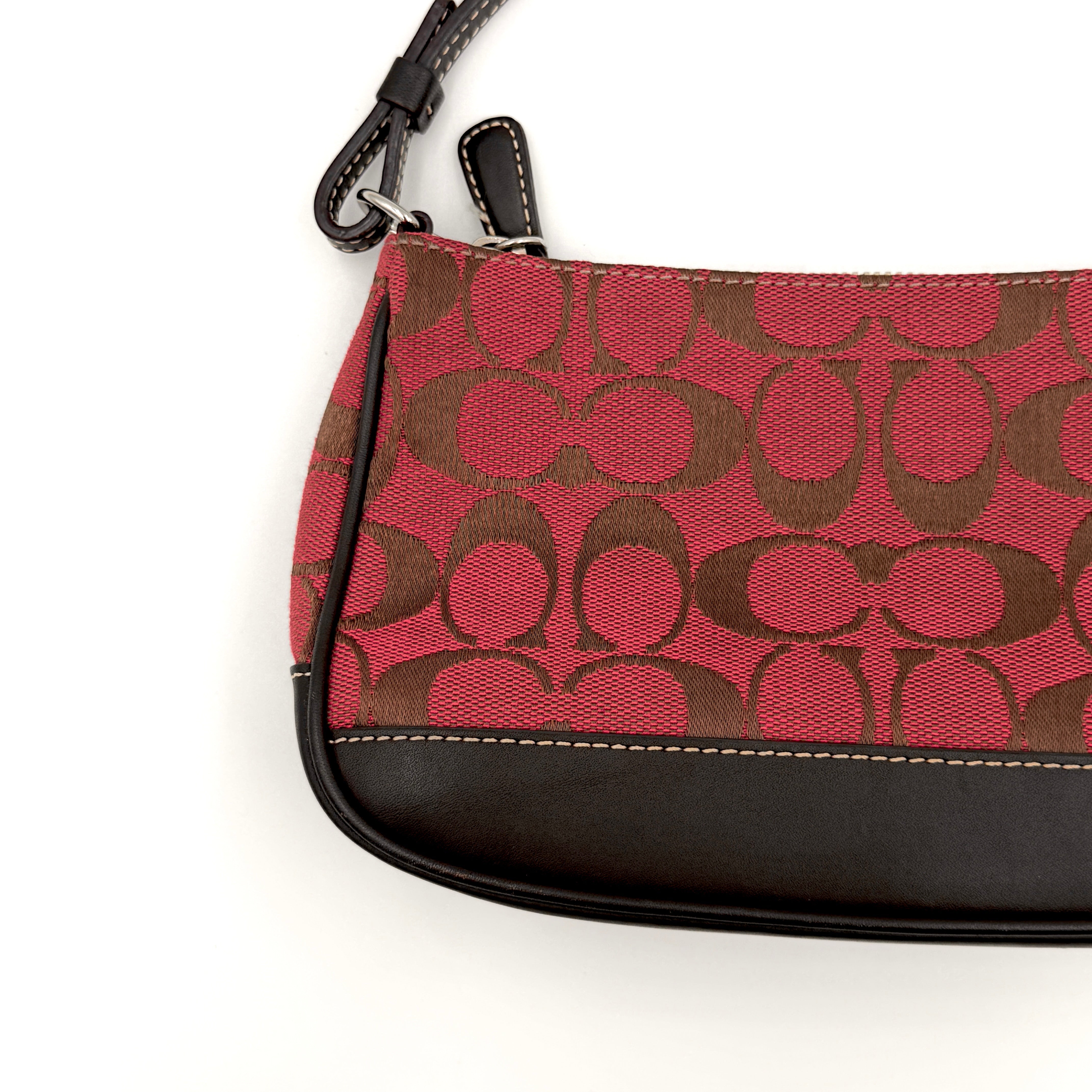 Coach Y2K Demi Shoulder Bag Red/Brown