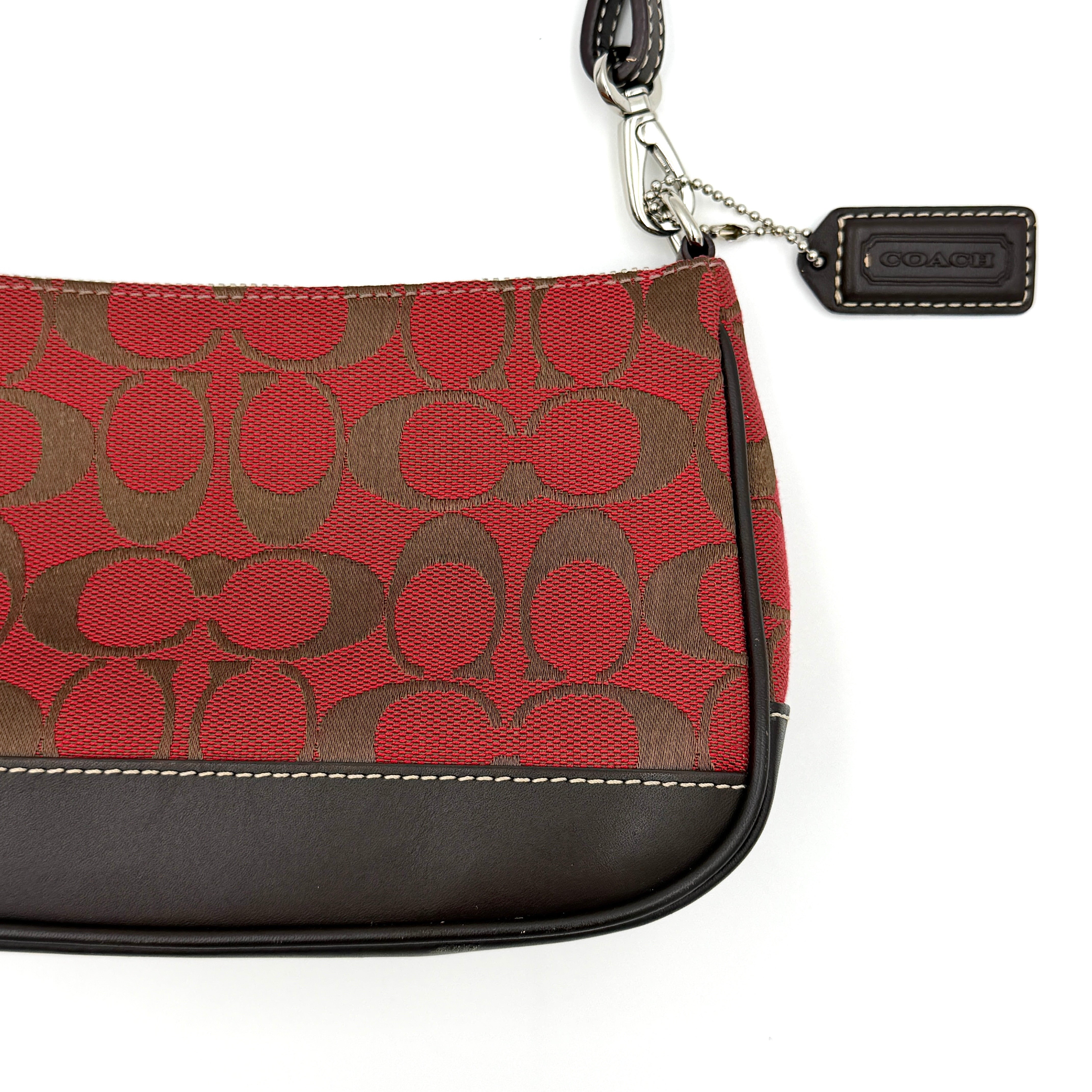 Coach Y2K Demi Shoulder Bag Red/Brown