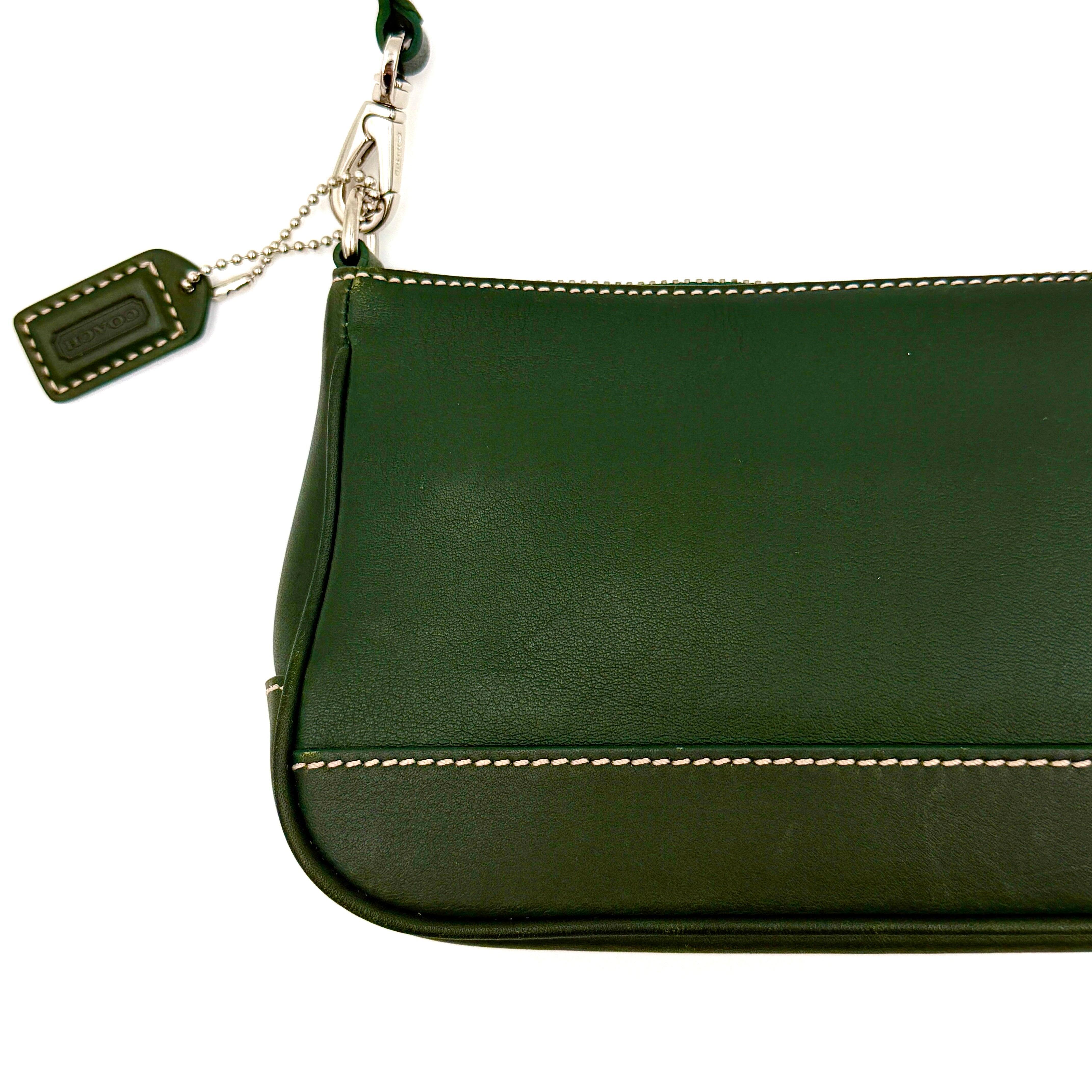 Coach Y2K Demi Leather Shoulder Bag Green