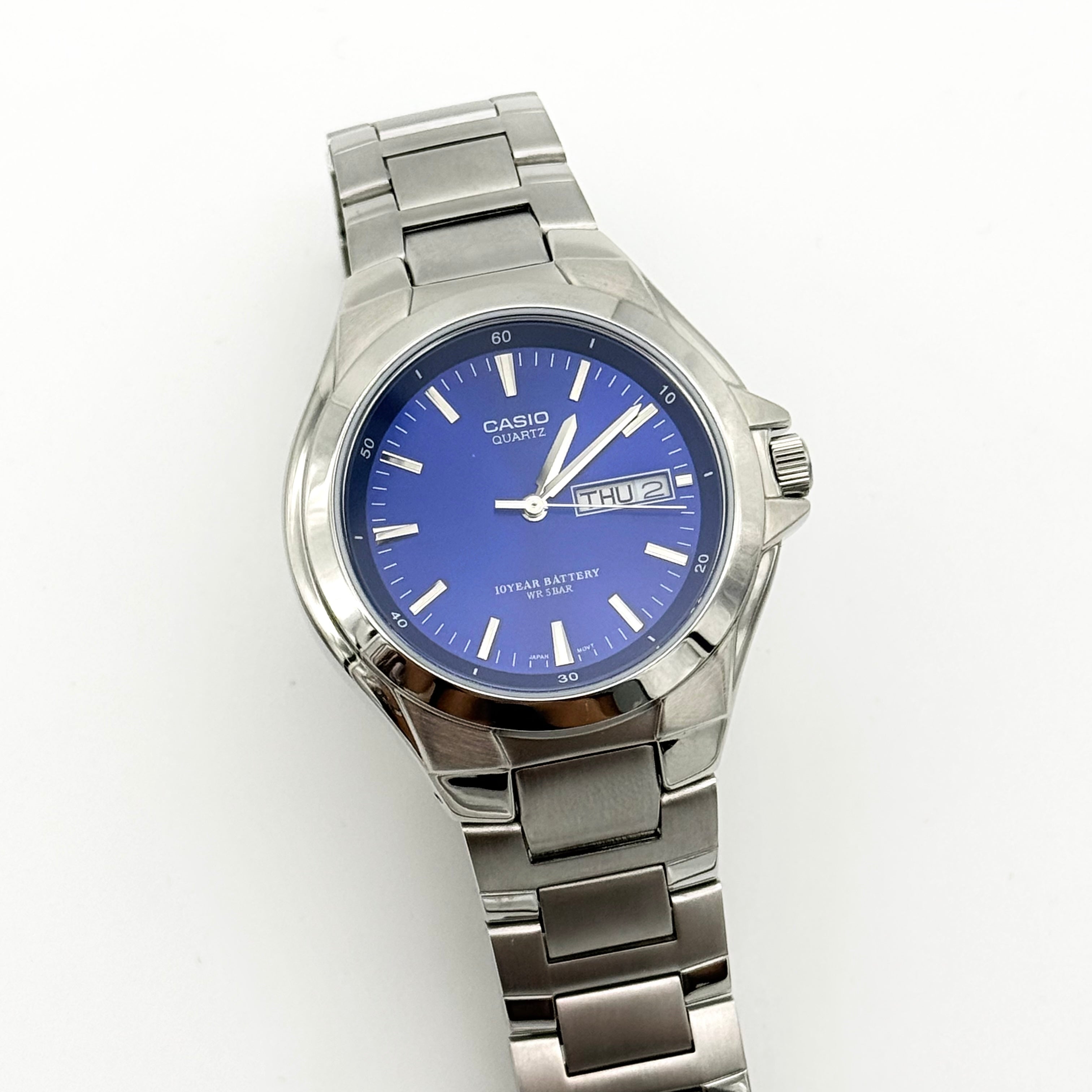 Casio MTP-1228DJ Blue Dial Stainless Steel Watch