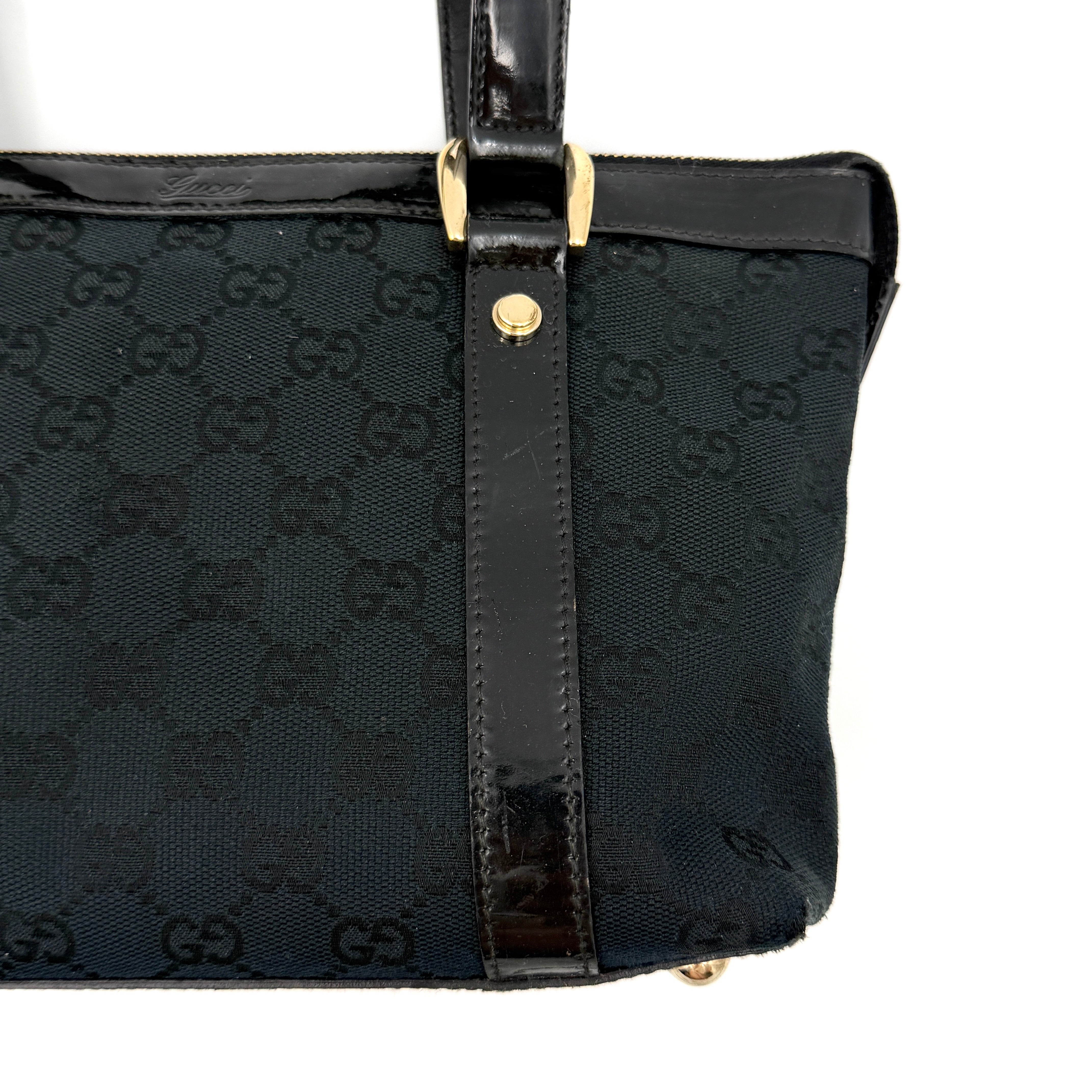 Gucci GG Monogram Mini Abbey Shoulder Bag Black