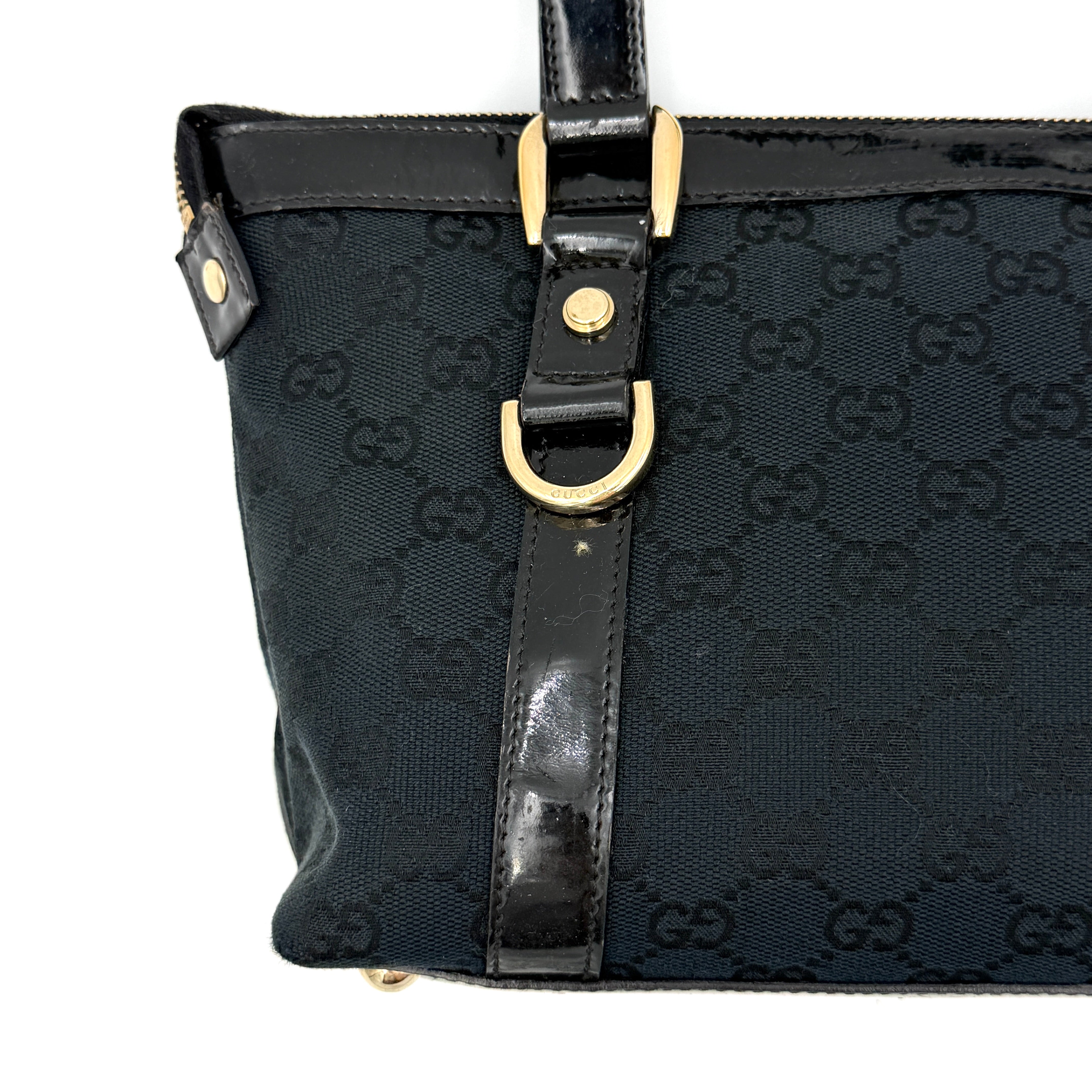 Gucci GG Monogram Mini Abbey Shoulder Bag Black