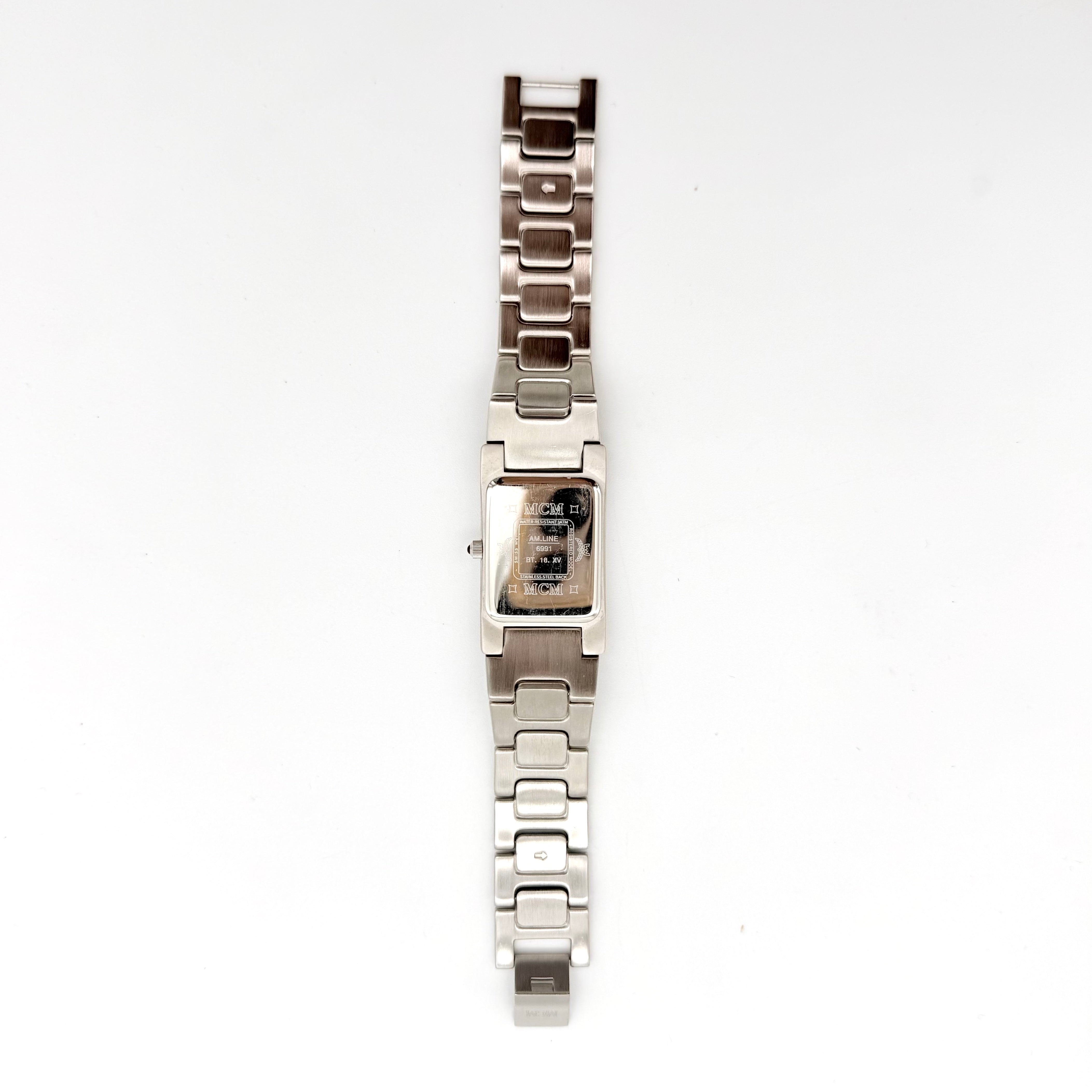MCM AM.LINE 6991 Rectangular Watch Silver