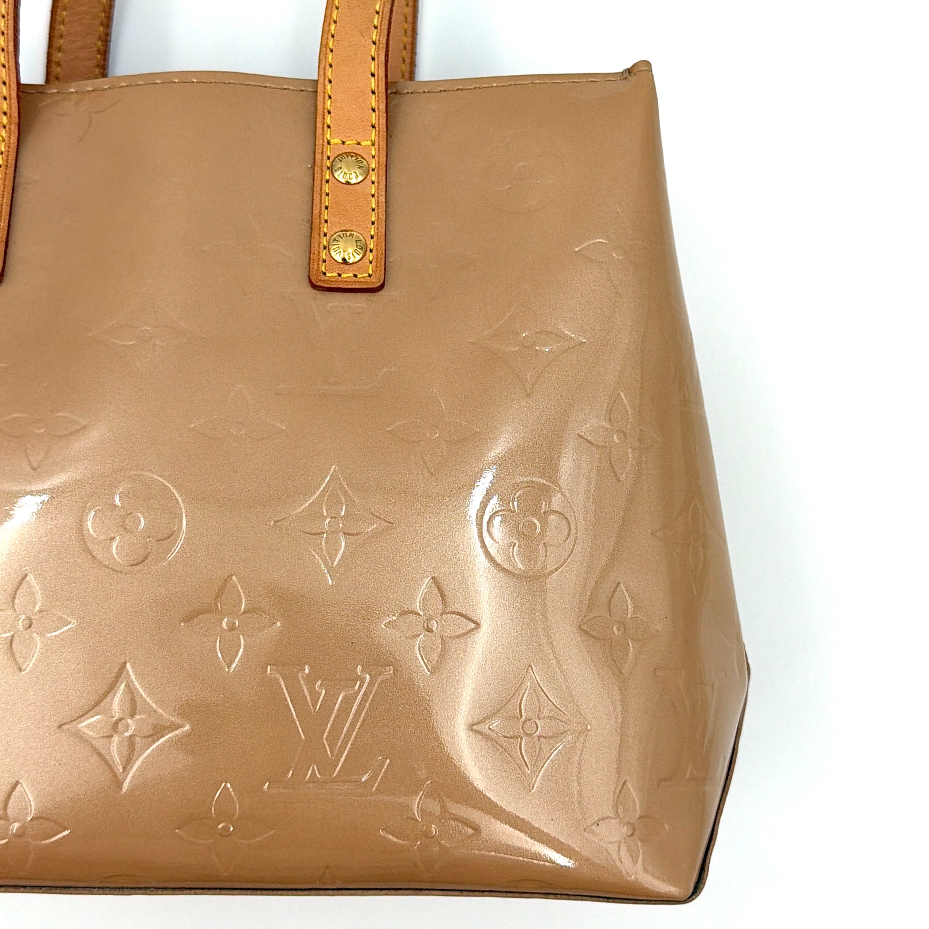 Louis Vuitton PM Vernis Read Shoulder Bag Brown