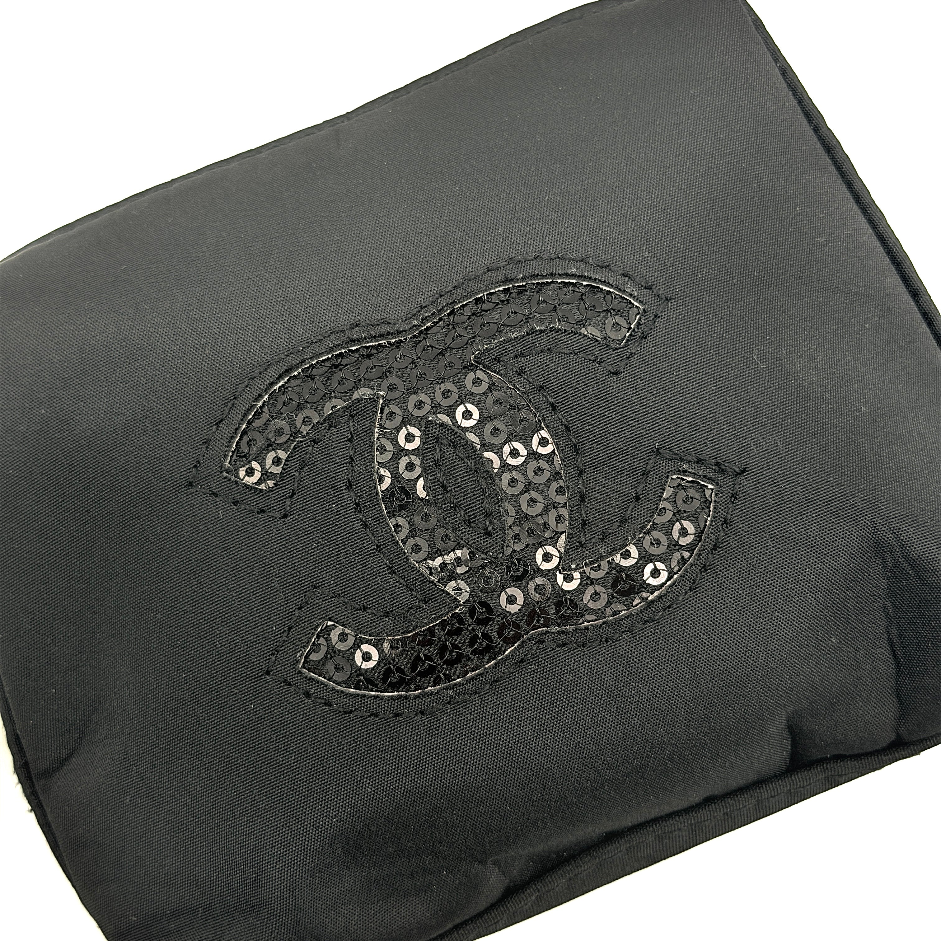 Chanel CC Cosmetic Pouch Black