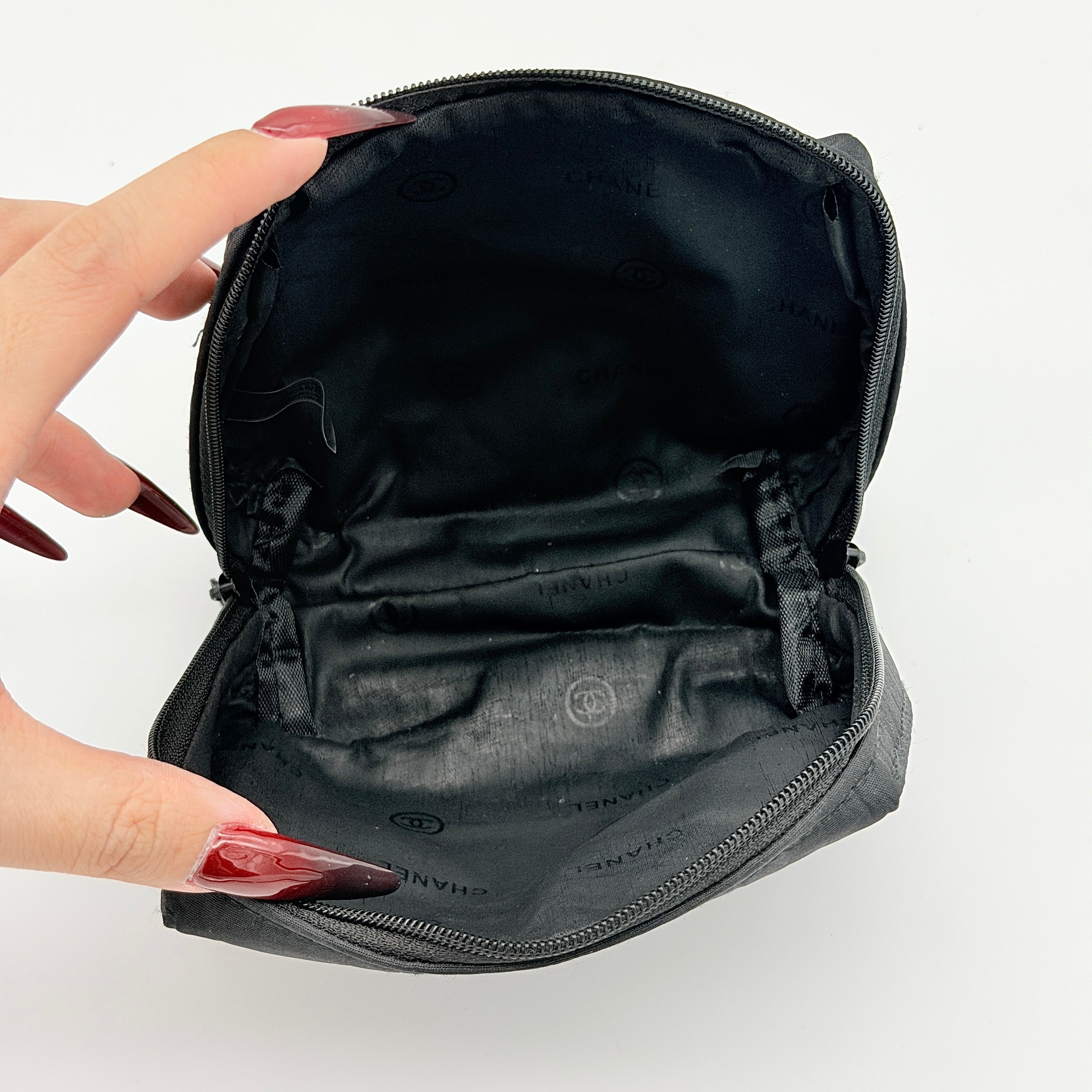 Chanel CC Cosmetic Pouch Black