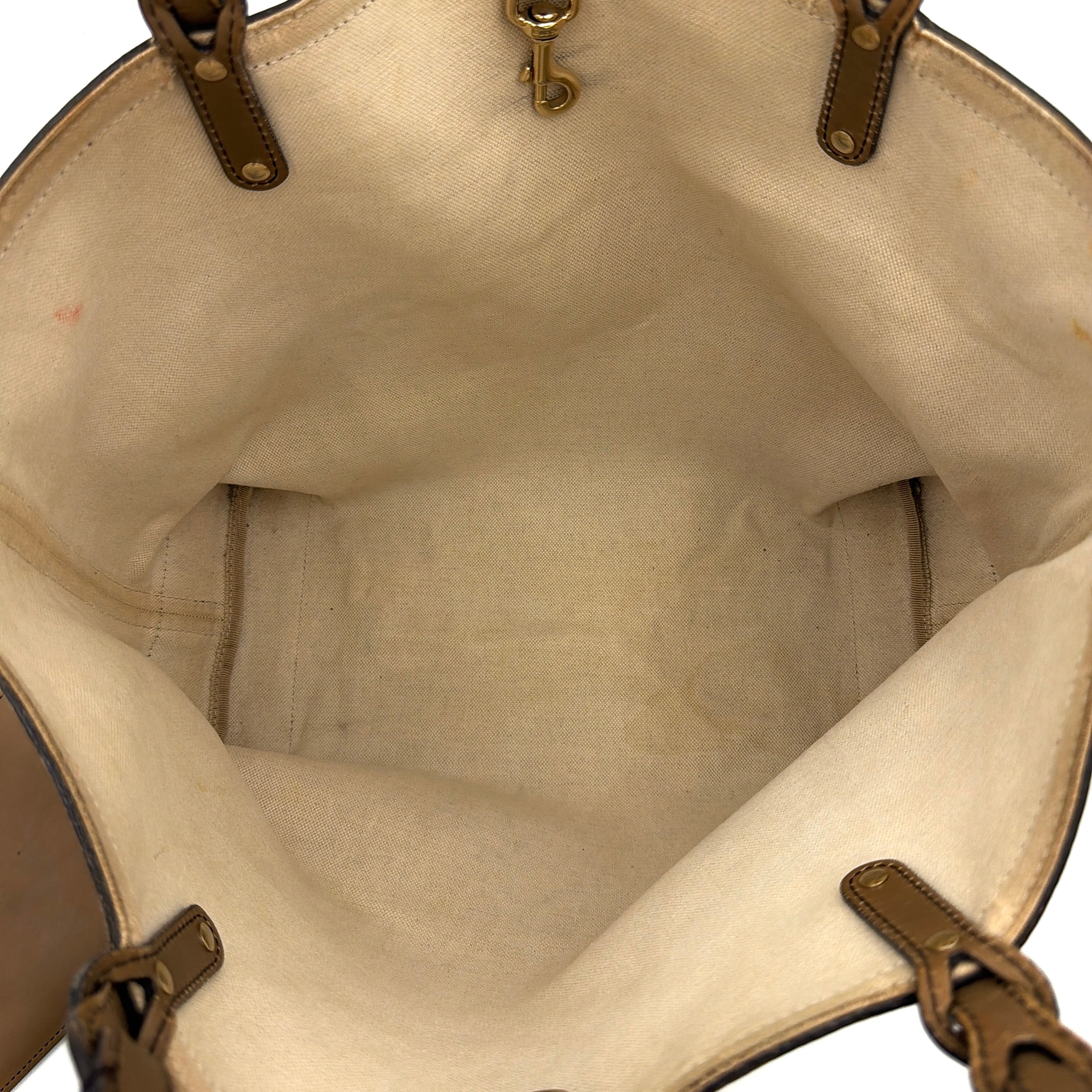 Gucci GG Monogram Craft Shoulder Bag Beige/Brown