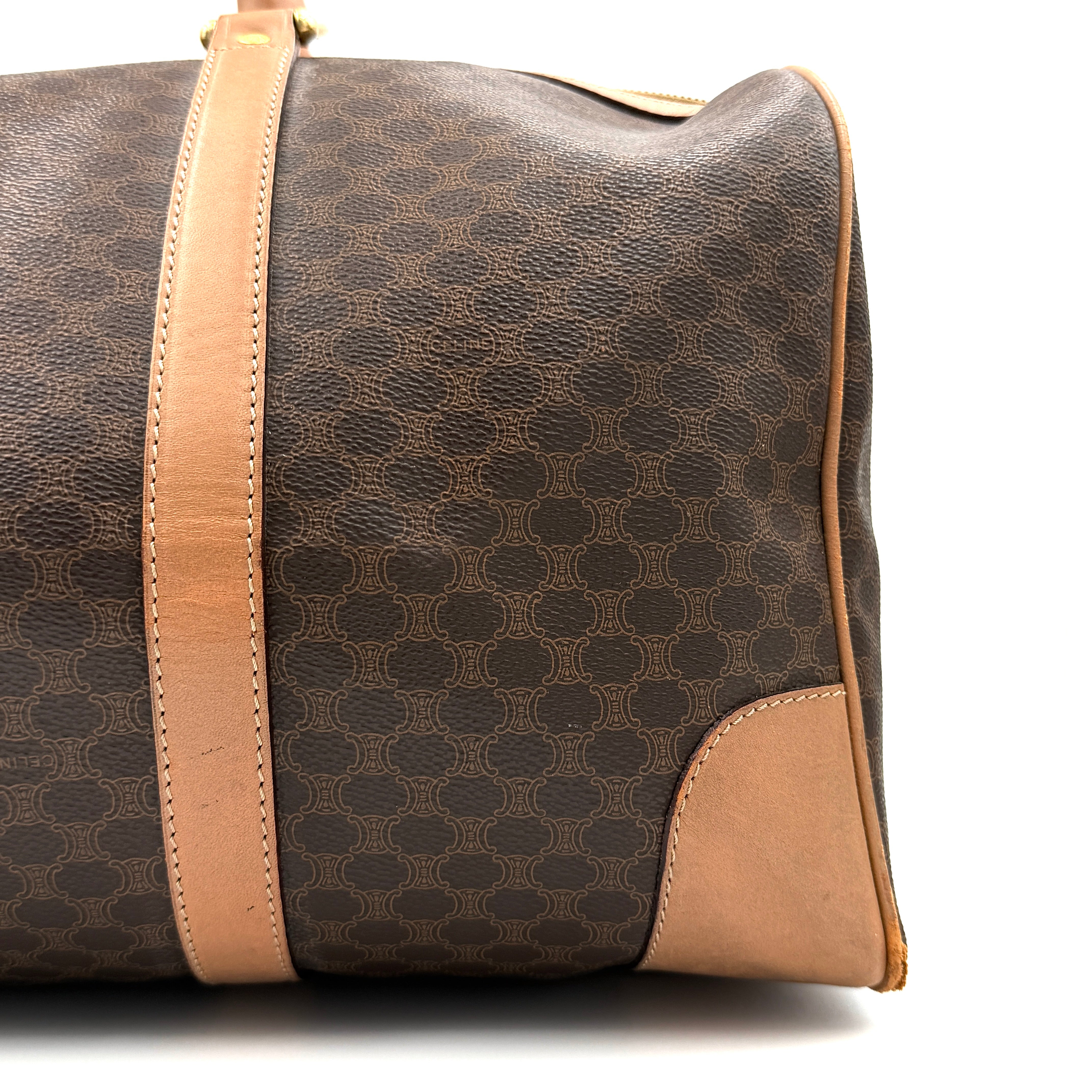 Celine Macadam Triomphe Duffle Bag Beige/Brown