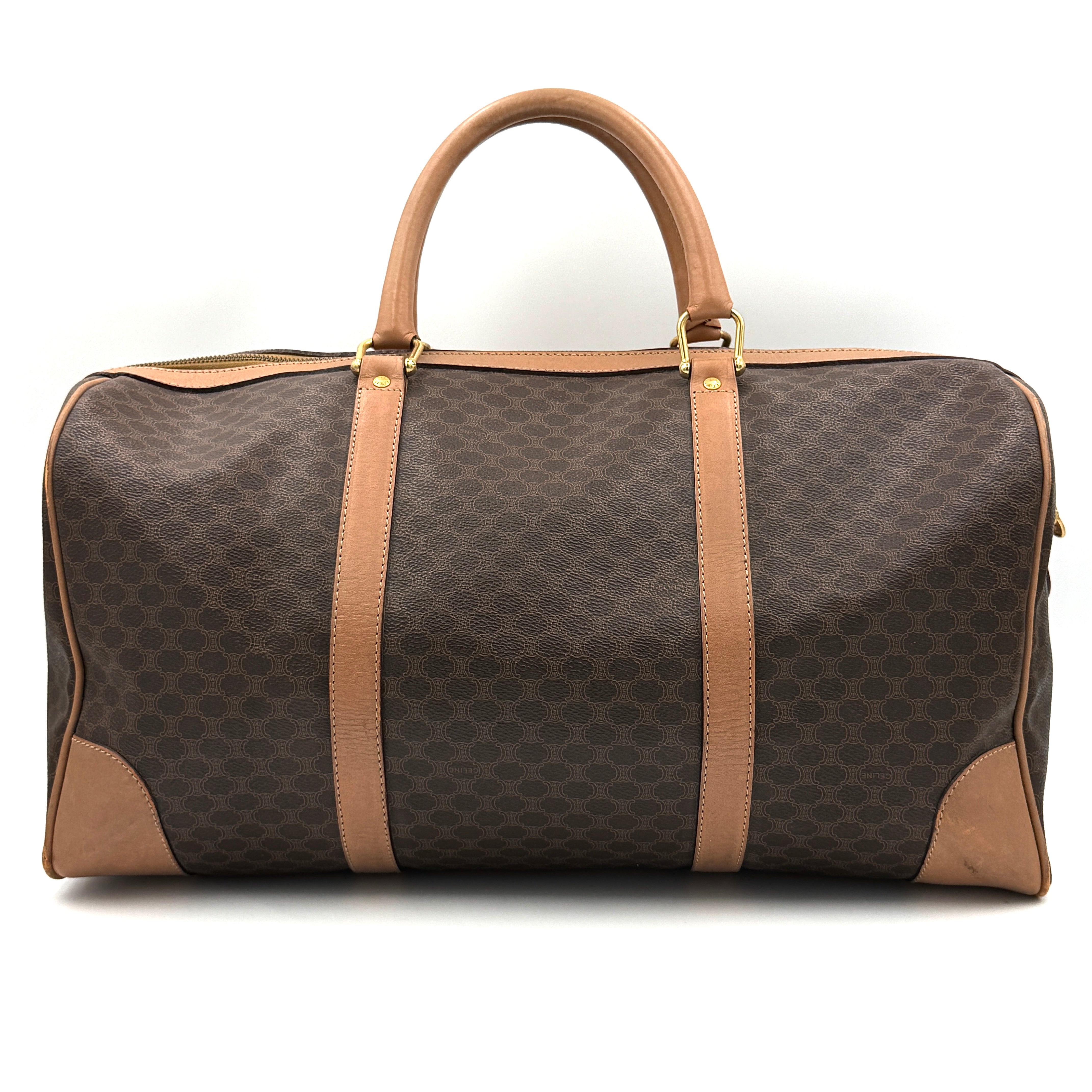 Celine Macadam Triomphe Duffle Bag Beige/Brown