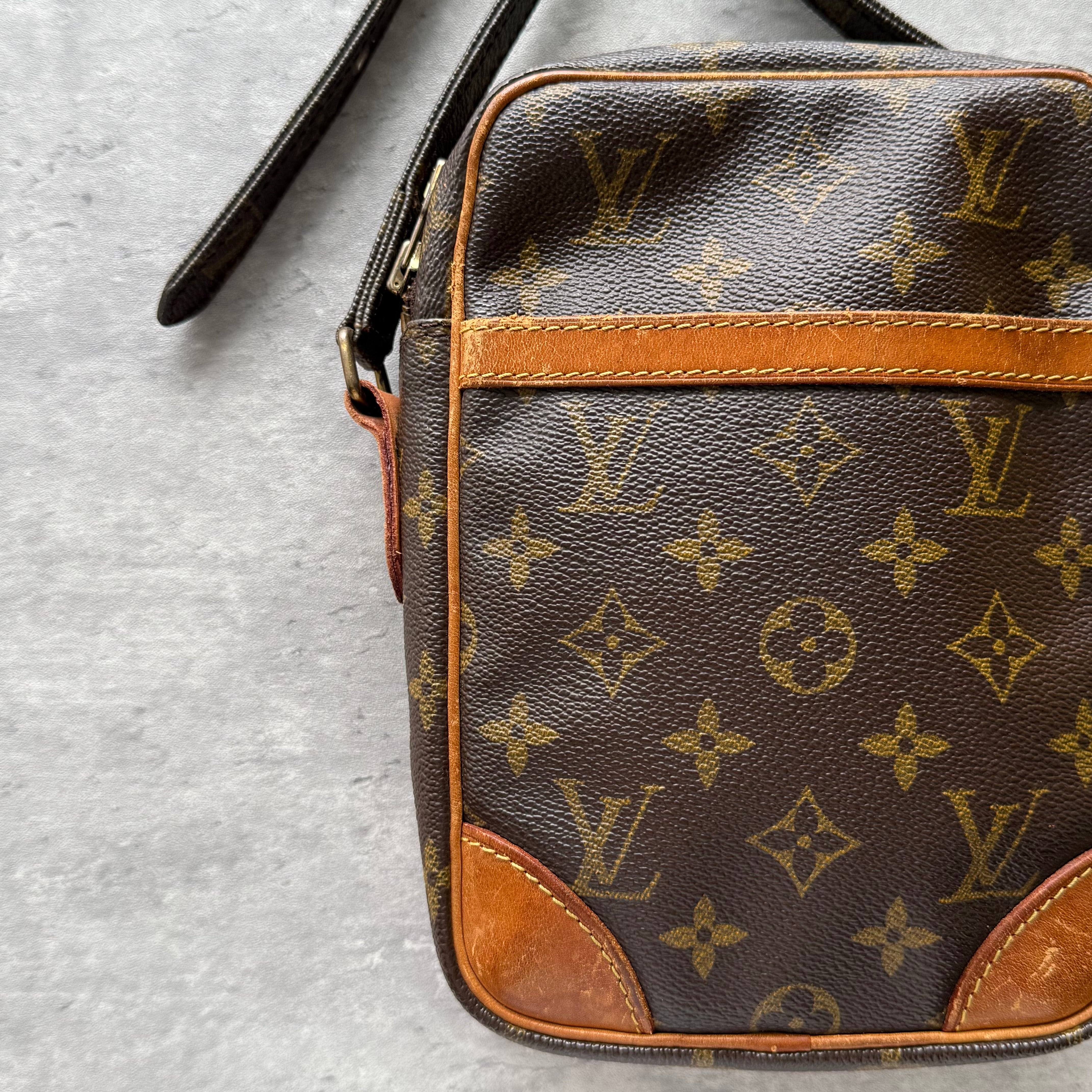 Louis Vuitton Monogram Danube Crossbody Bag Brown