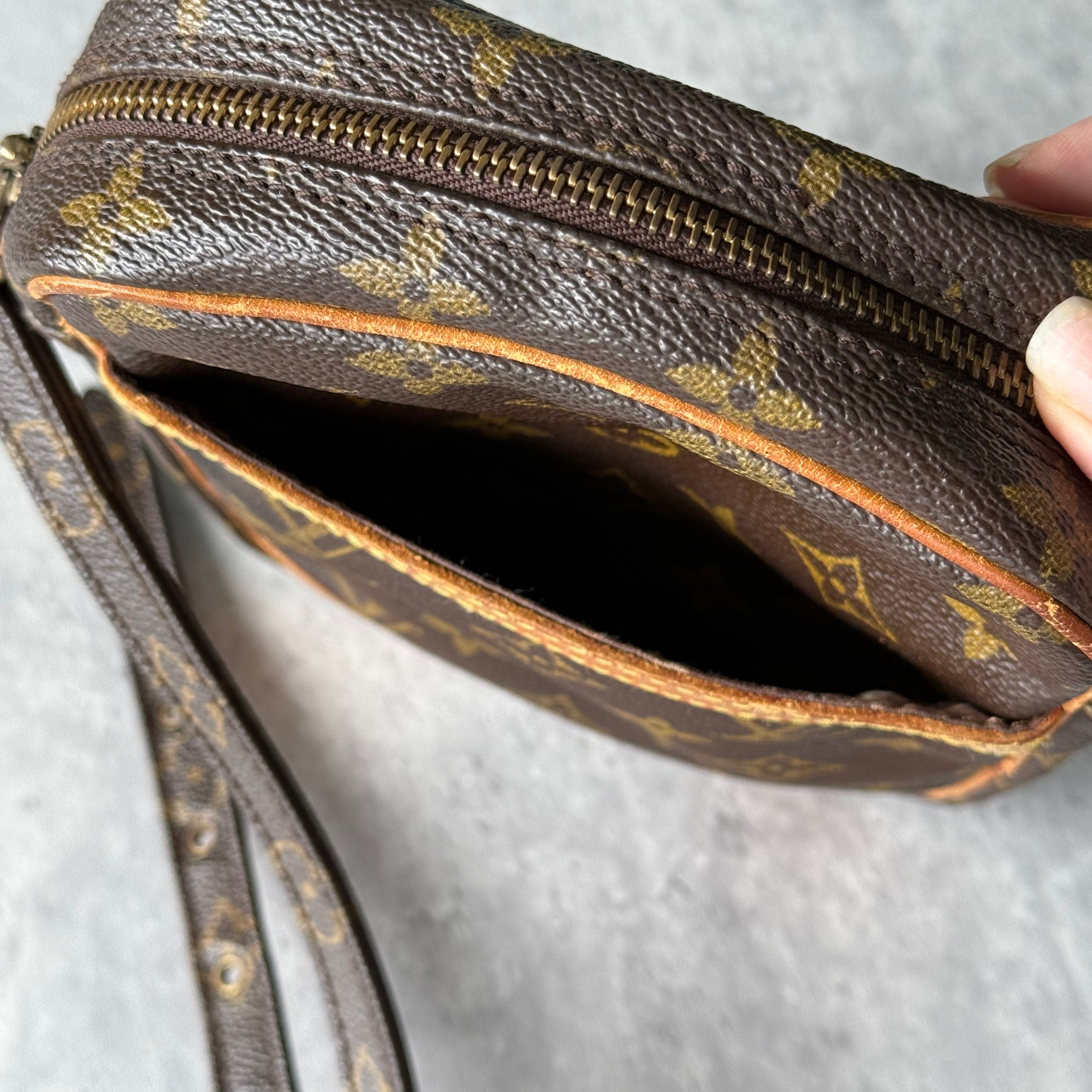 Louis Vuitton Monogram Danube Crossbody Bag Brown