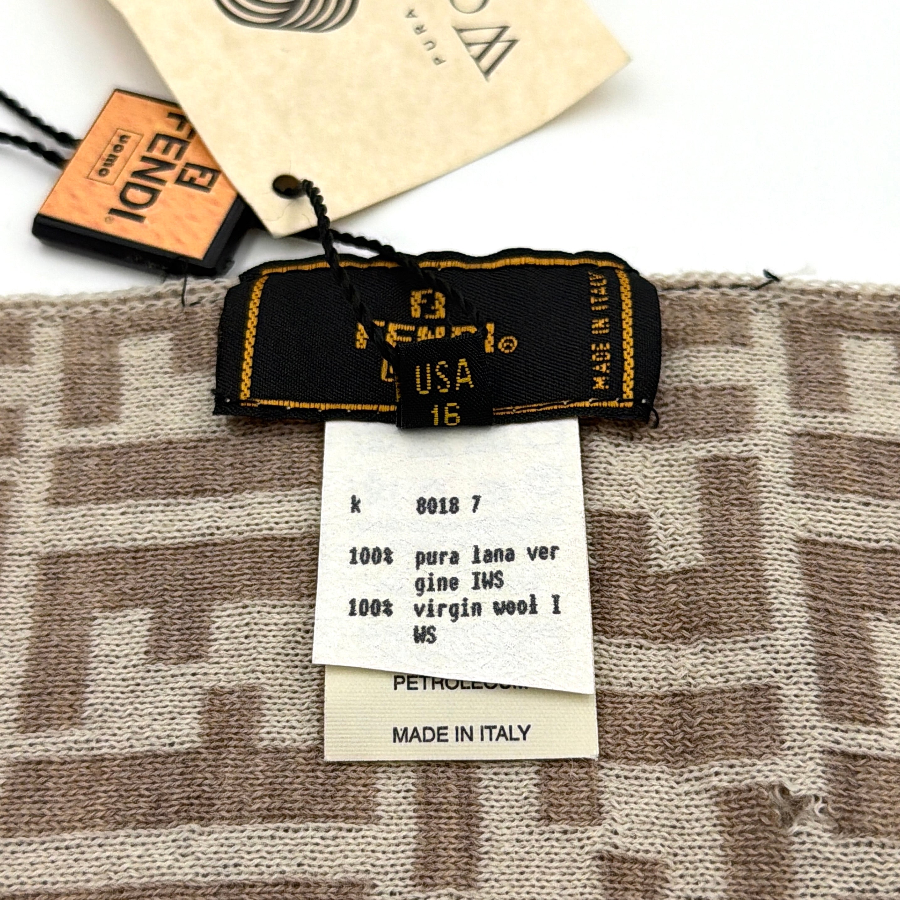 Fendi FF Wool Scarf Beige/Cream