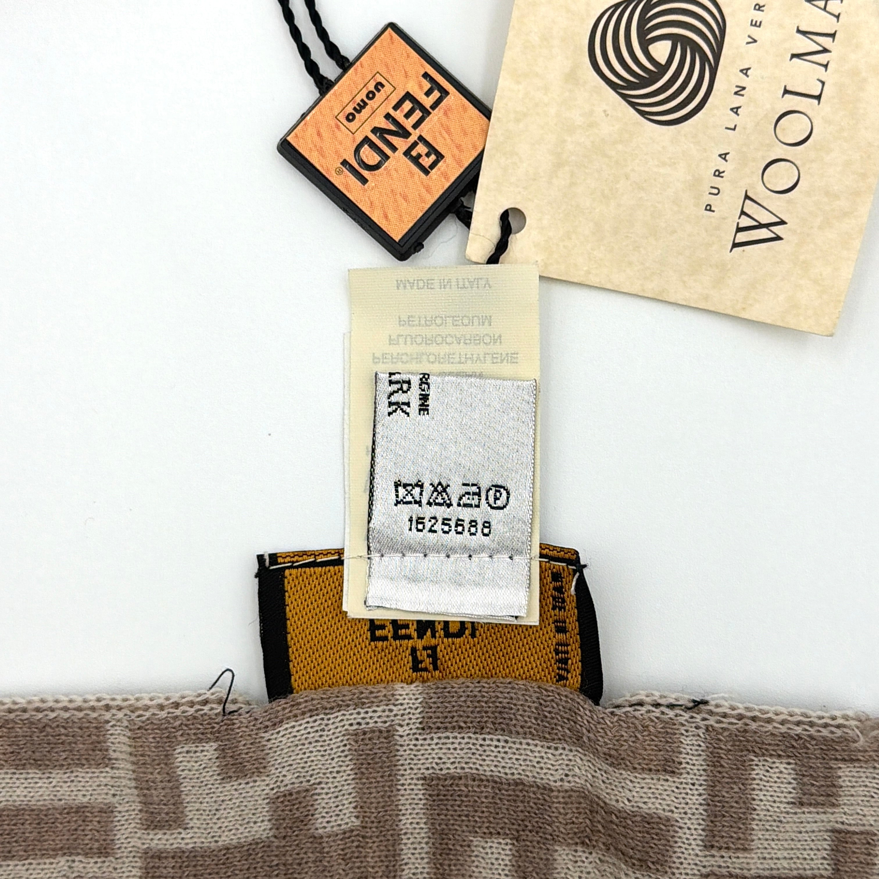 Fendi FF Wool Scarf Beige/Cream