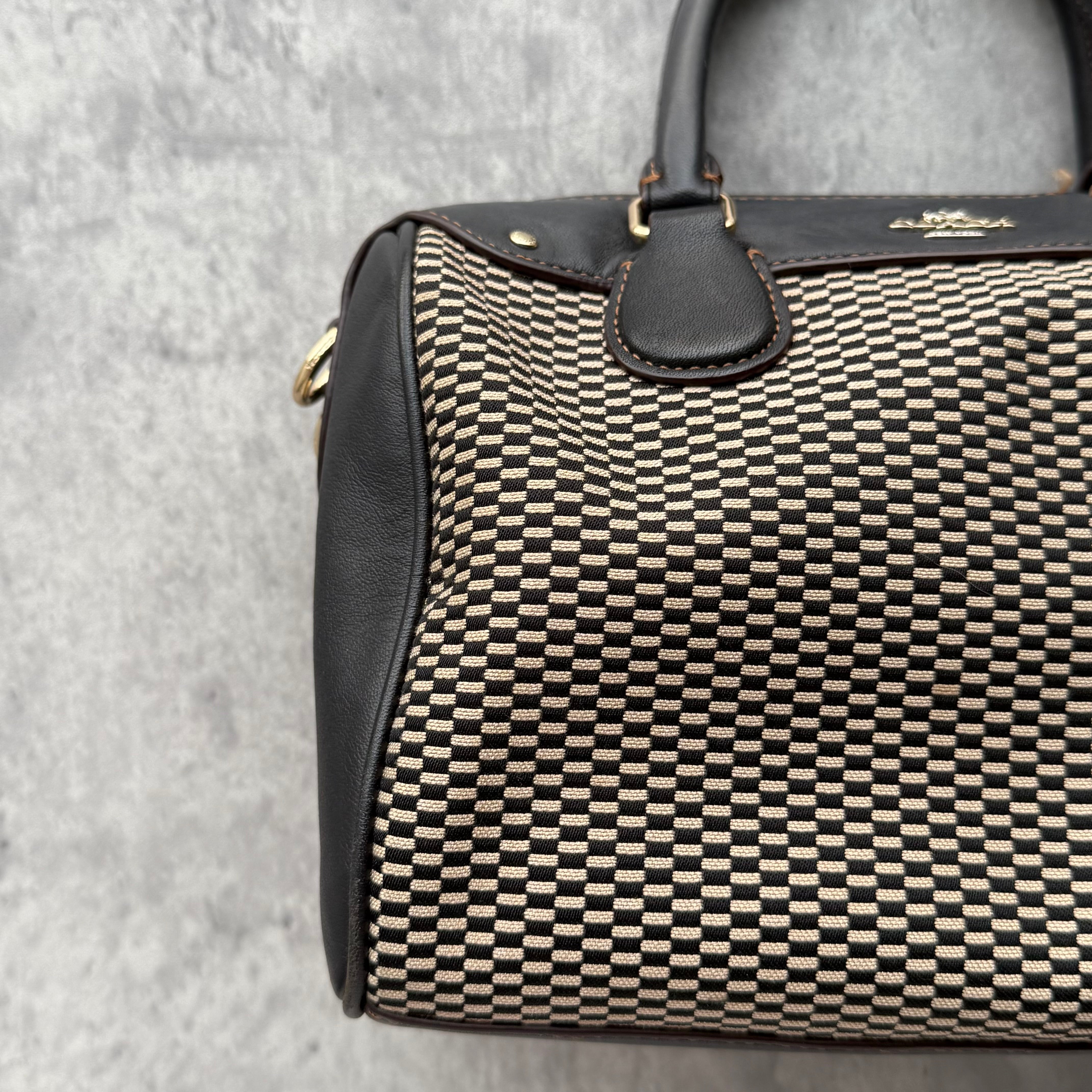 Coach Mini Bennett Satchel Handbag Black/White