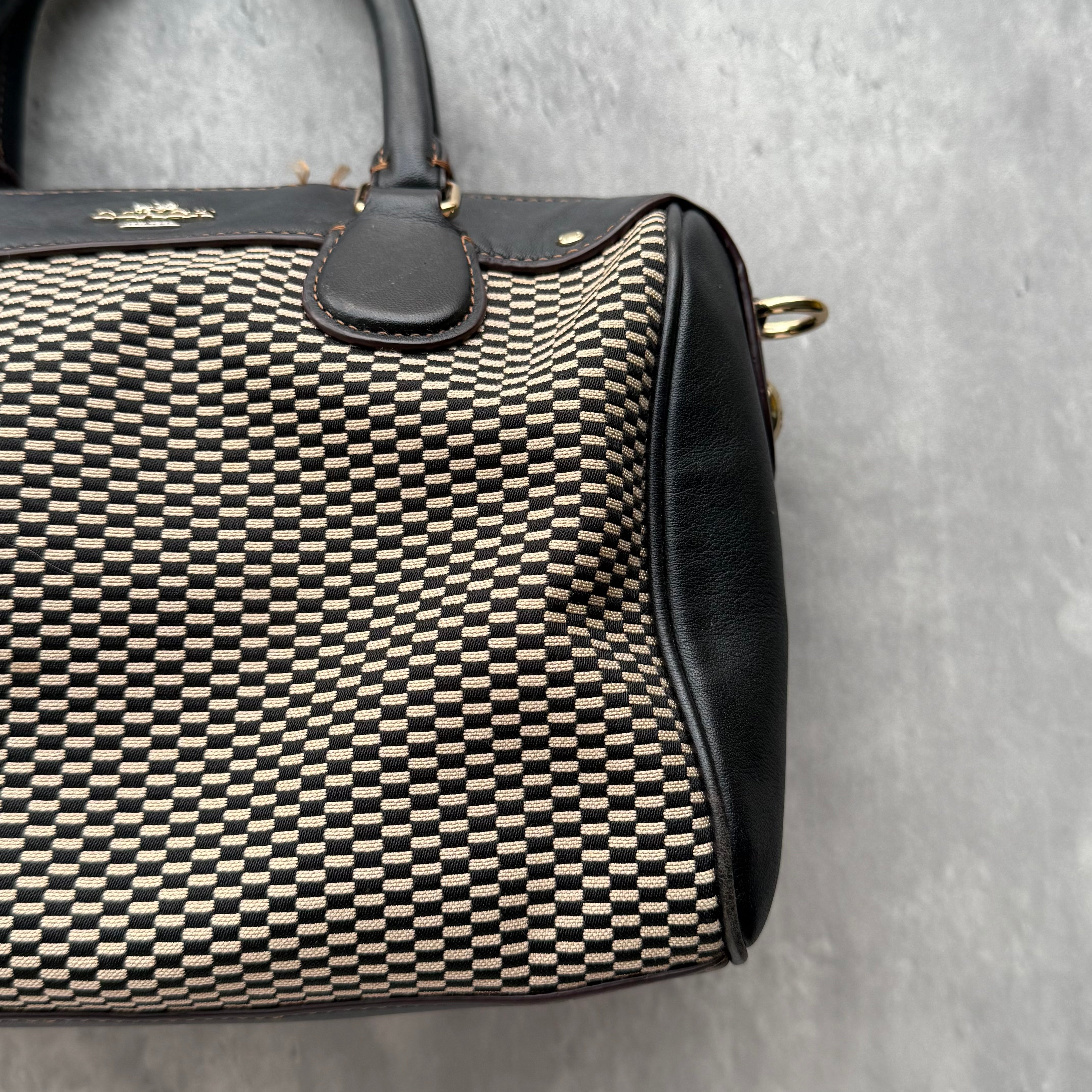 Coach Mini Bennett Satchel Handbag Black/White