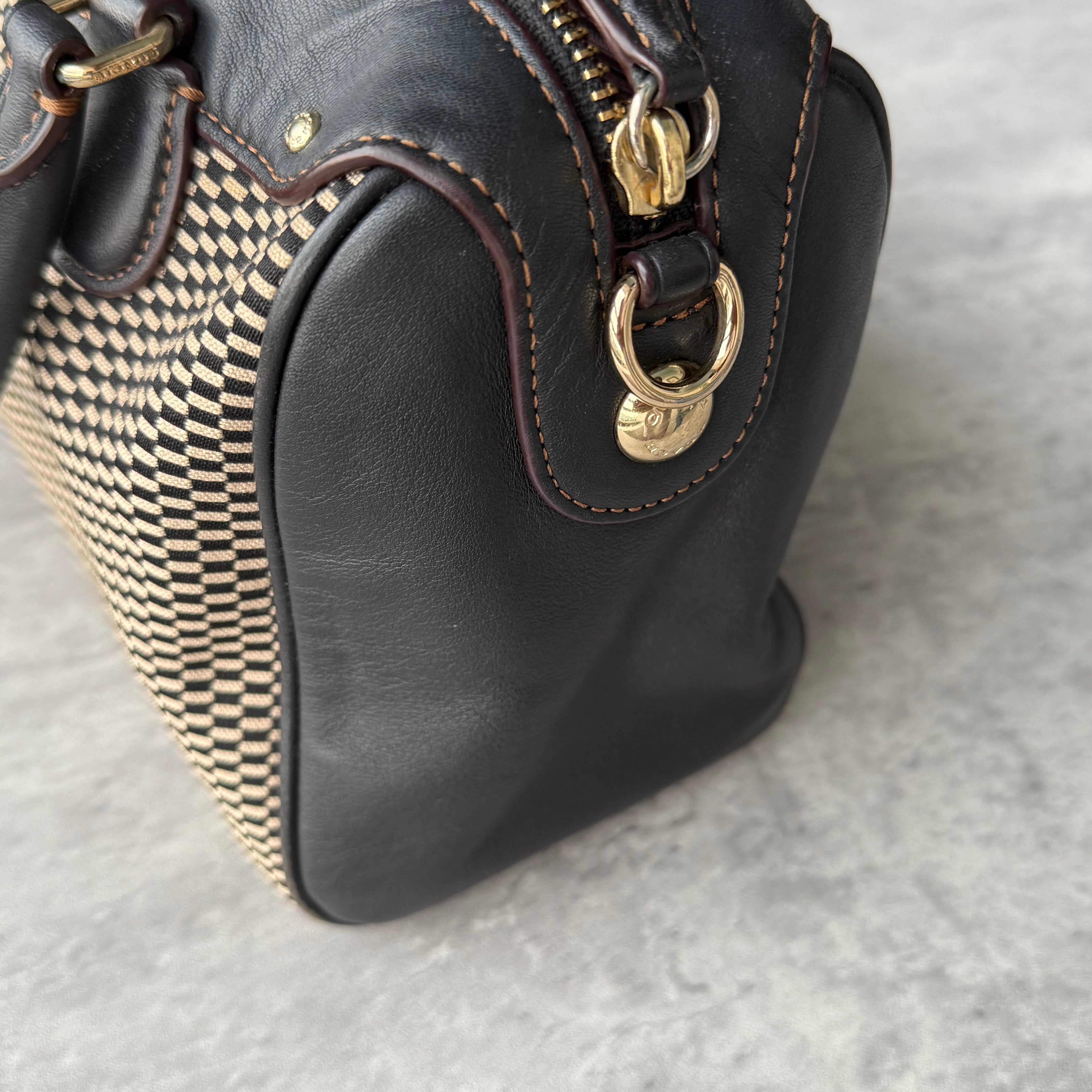 Coach Mini Bennett Satchel Handbag Black/White