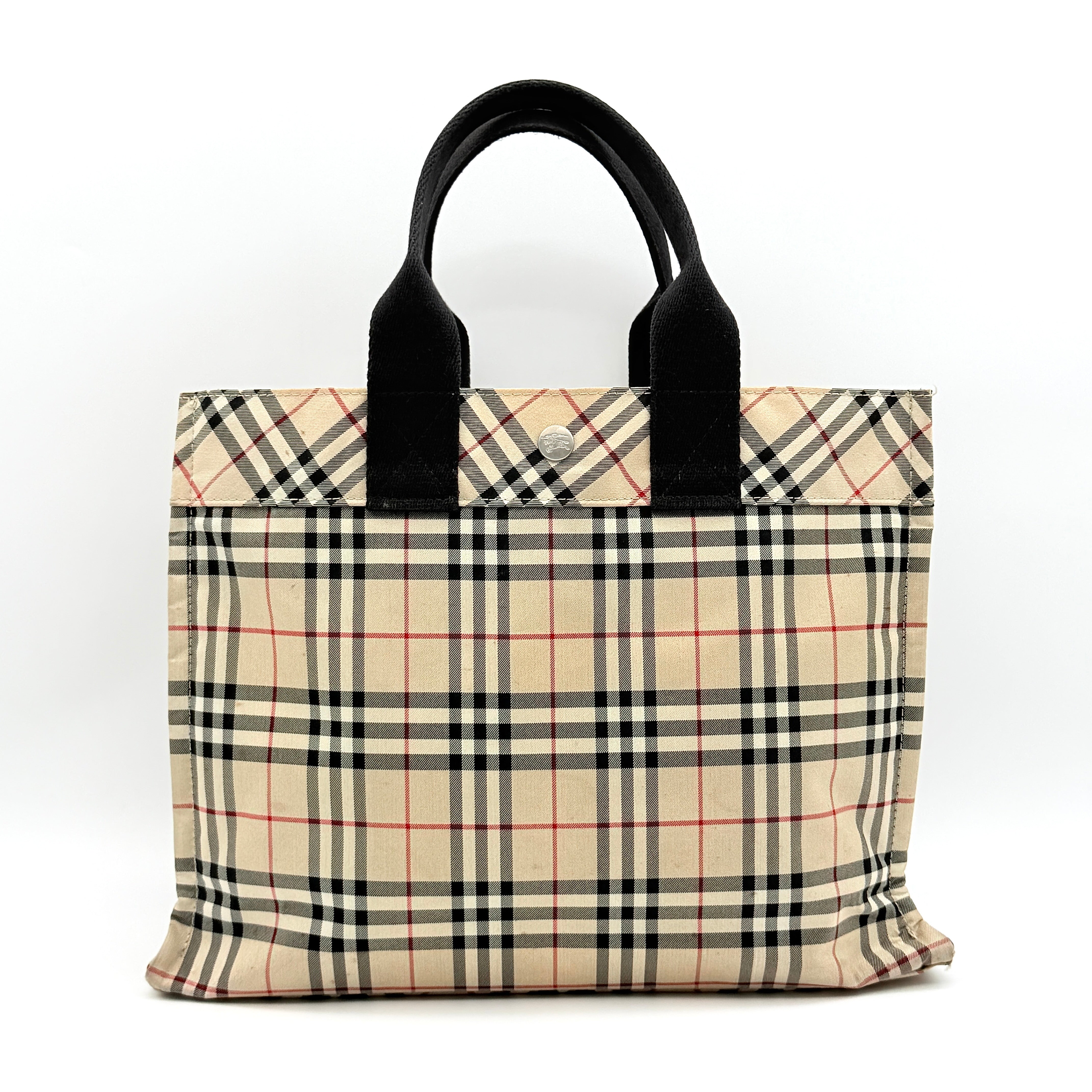 Burberry Blue Label Nova Check Tote Bag Beige