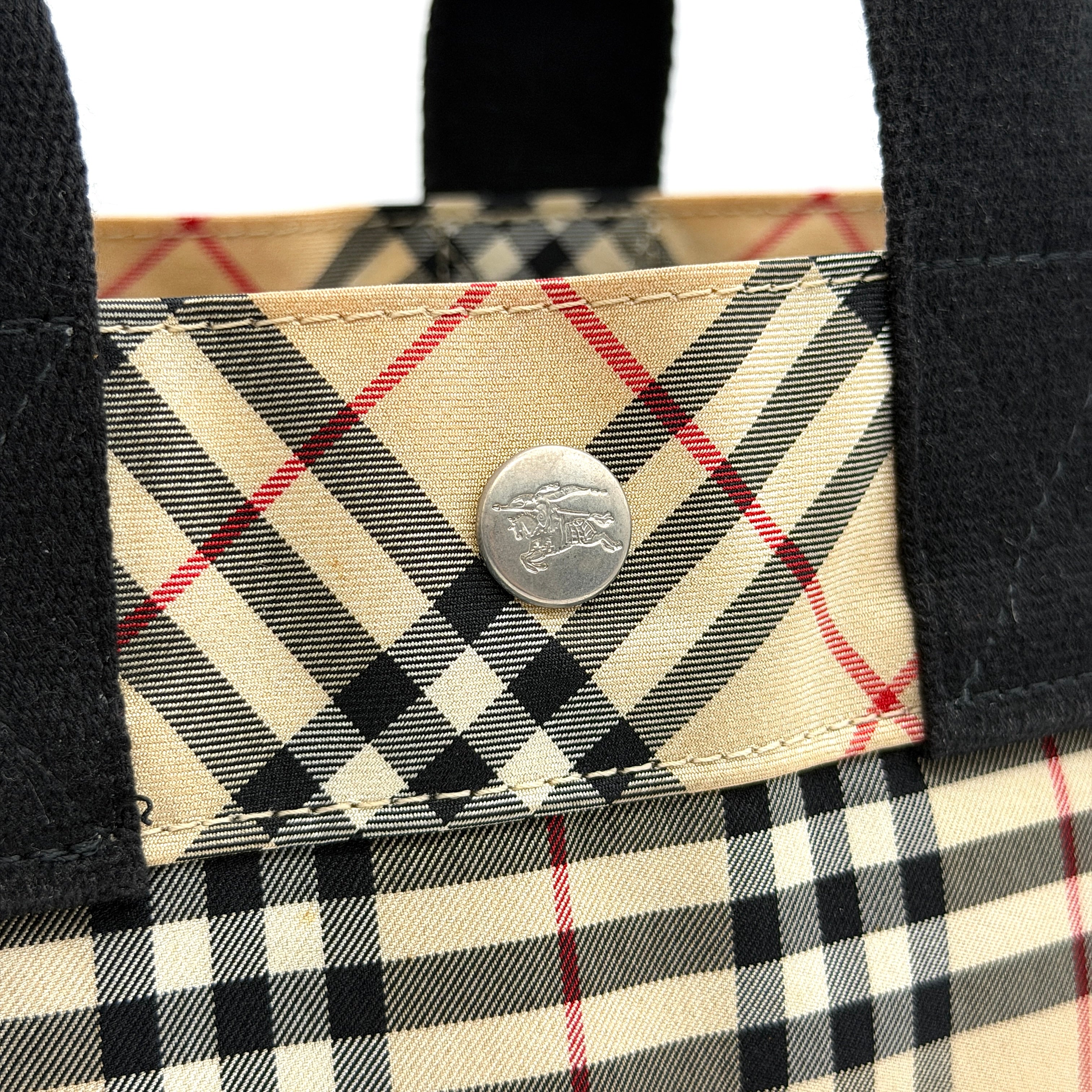 Burberry Blue Label Nova Check Tote Bag Beige