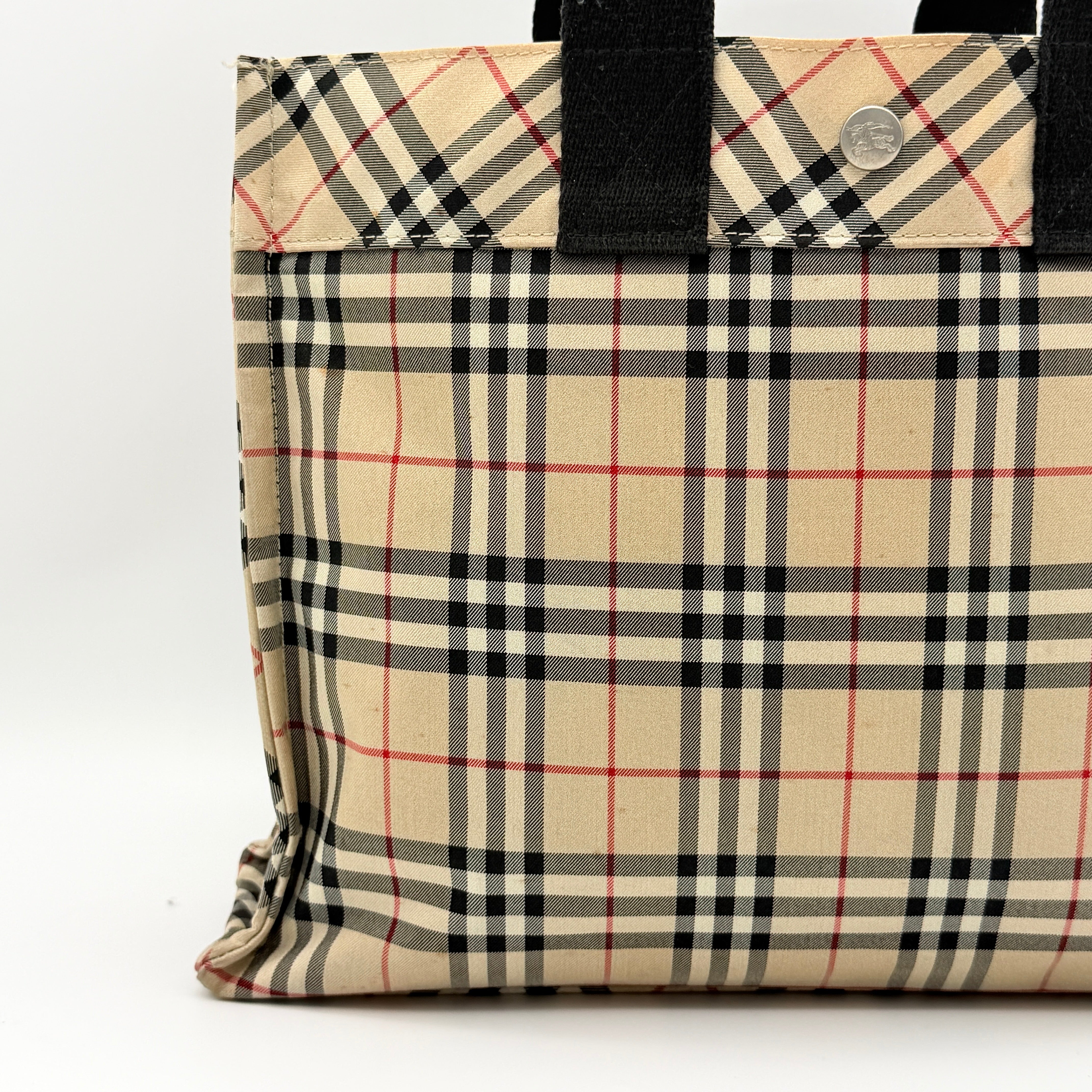 Burberry Blue Label Nova Check Tote Bag Beige
