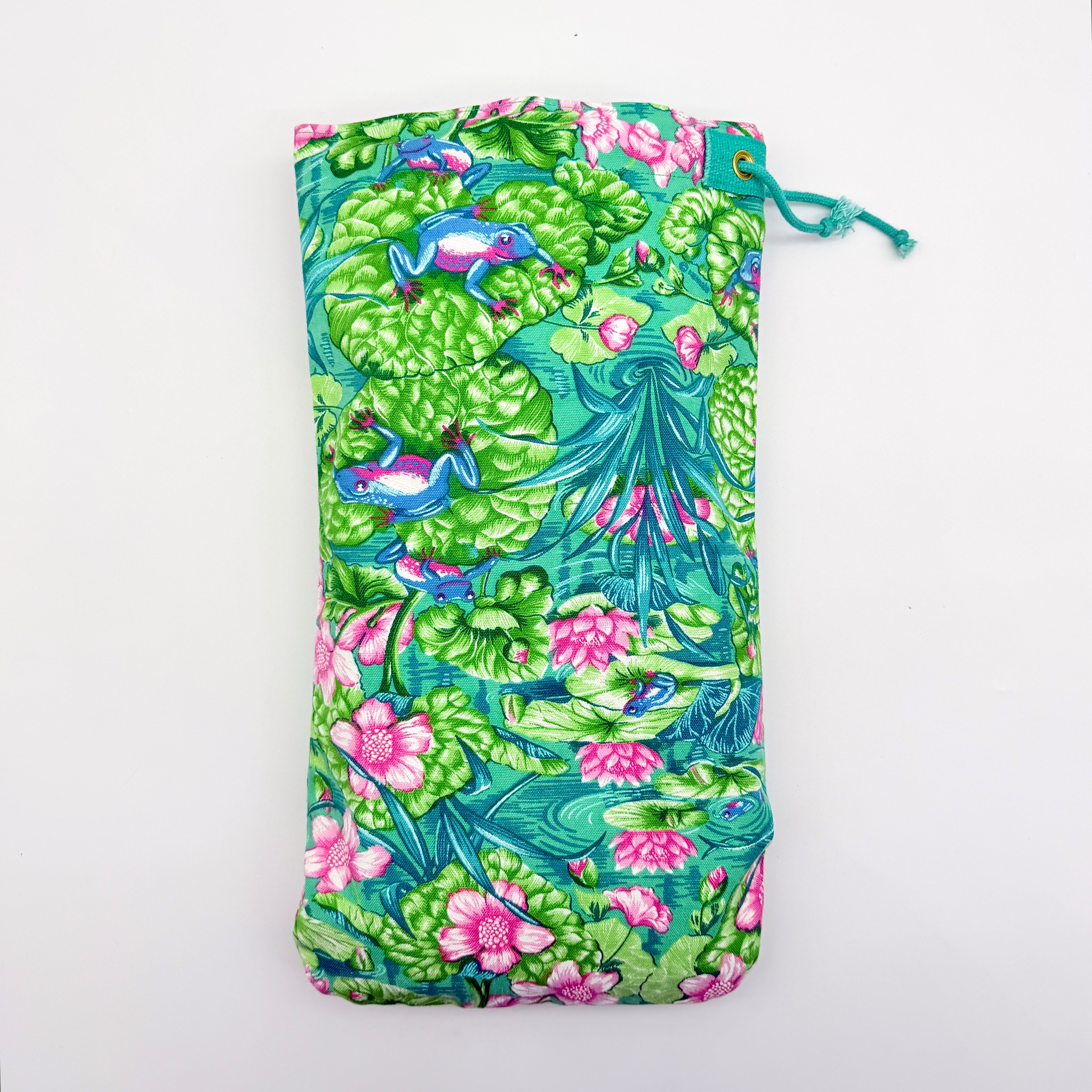 Hermès Frog Lily Pad Drawstring Pouch Green