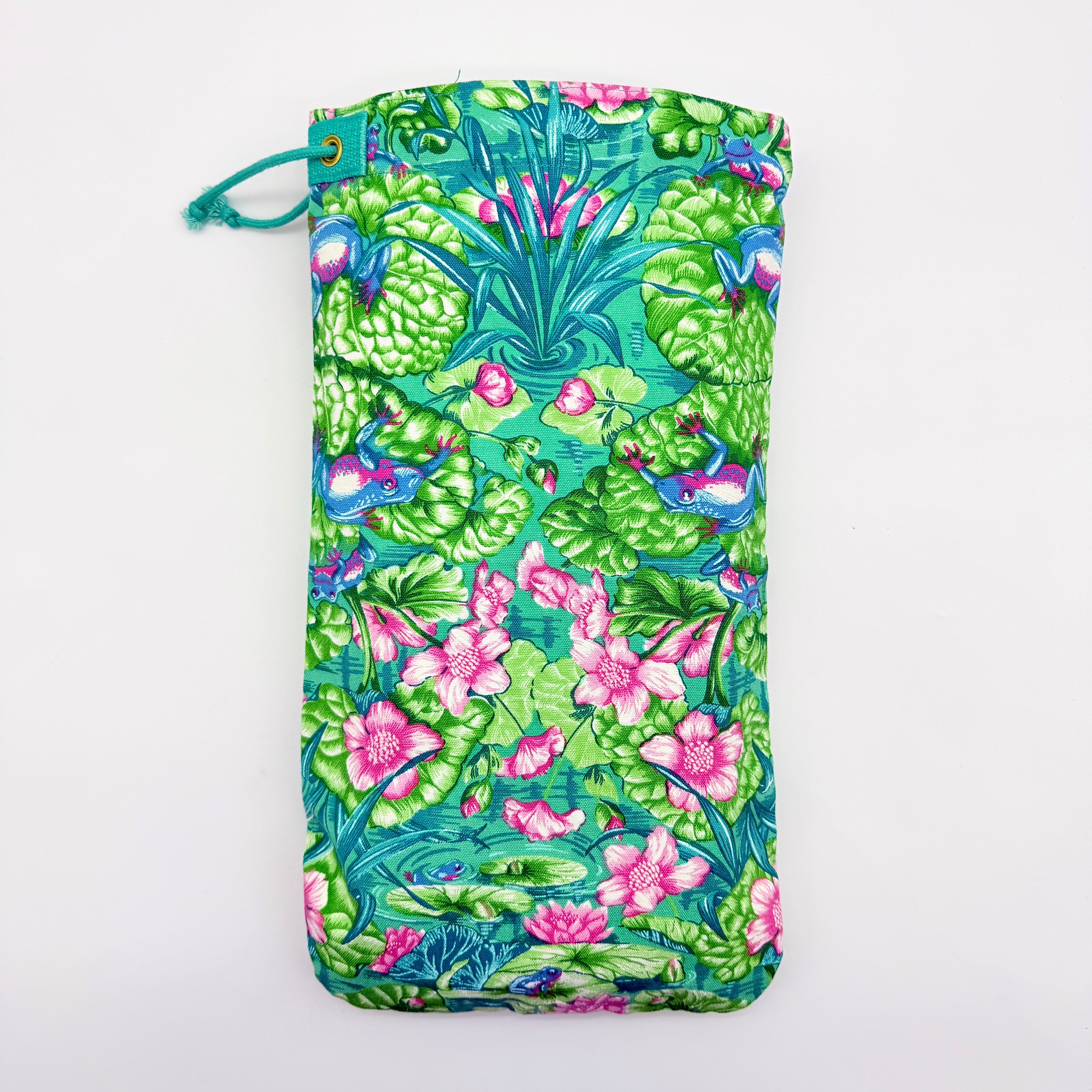 Hermès Frog Lily Pad Drawstring Pouch Green