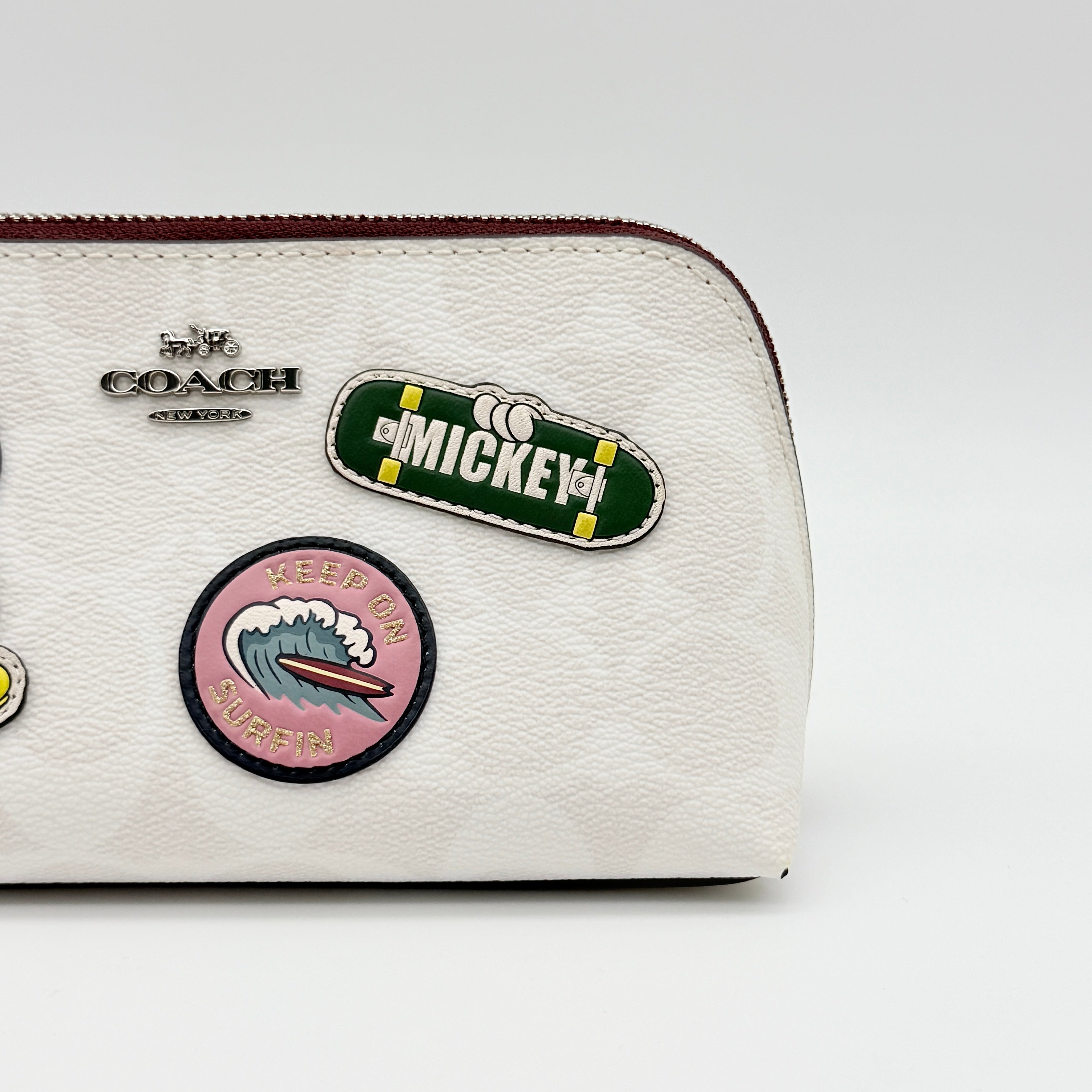 Coach x Disney Patch Pouch White