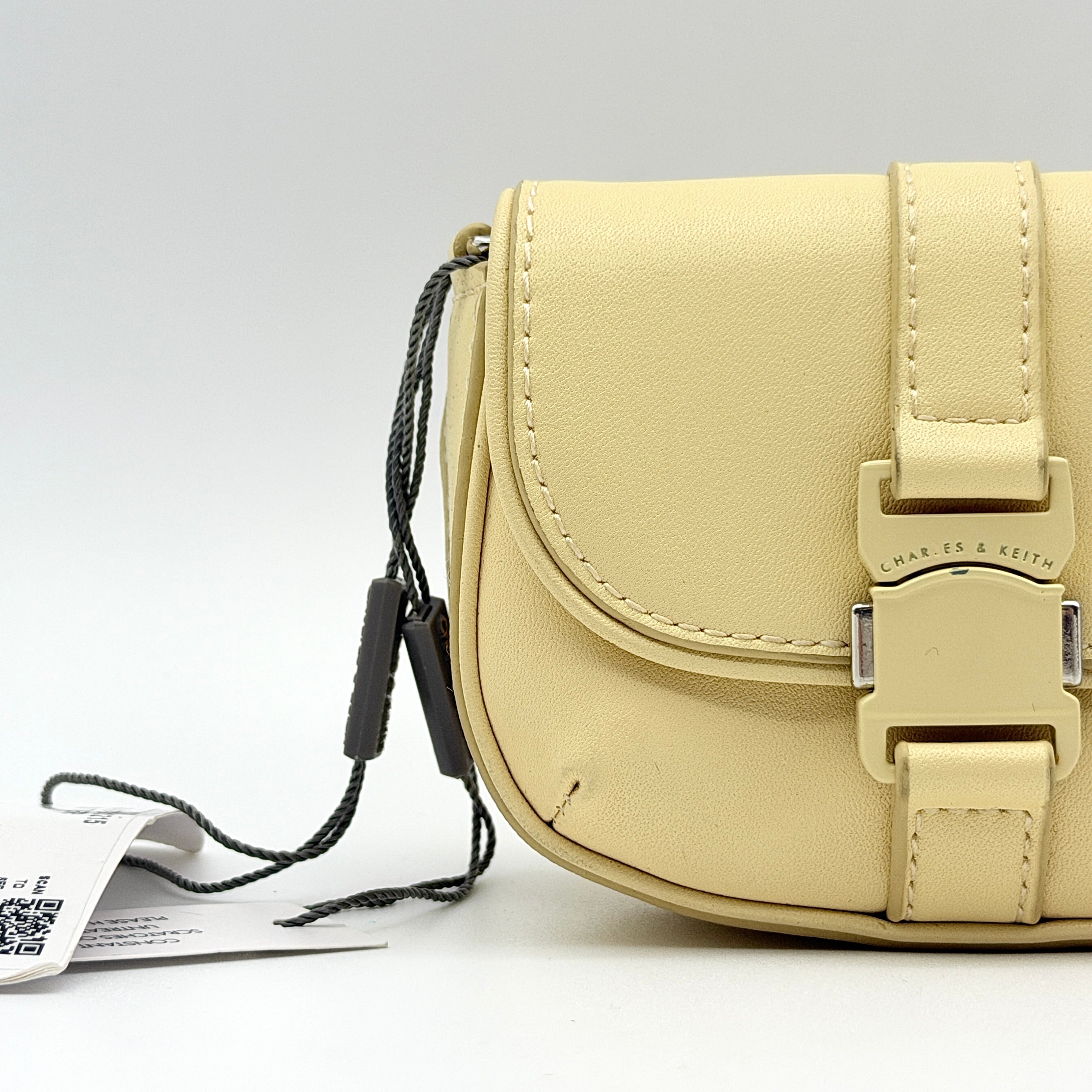 Charles & Keith Zetta Belt Buckle Mini Bag Yellow