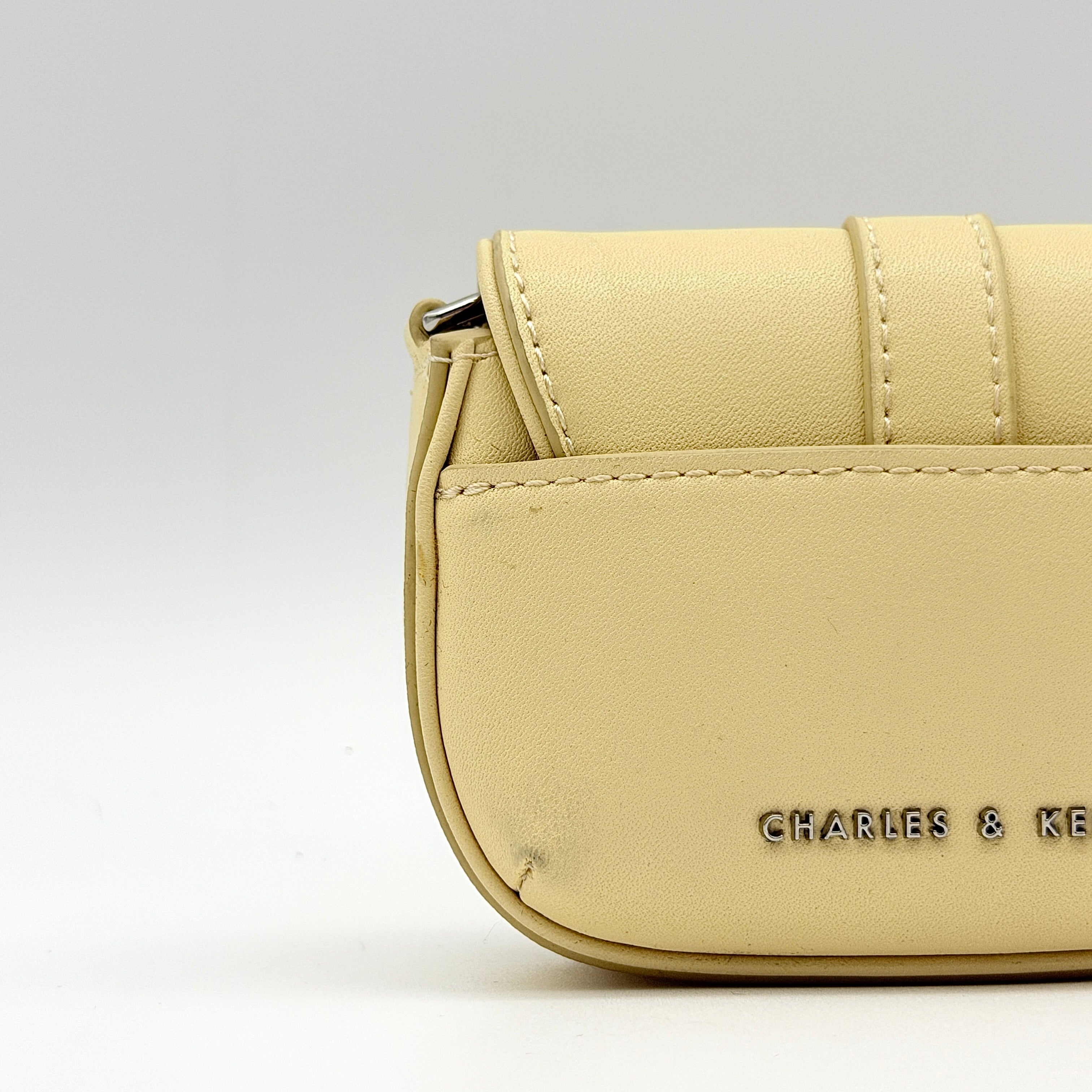 Charles & Keith Zetta Belt Buckle Mini Bag Yellow