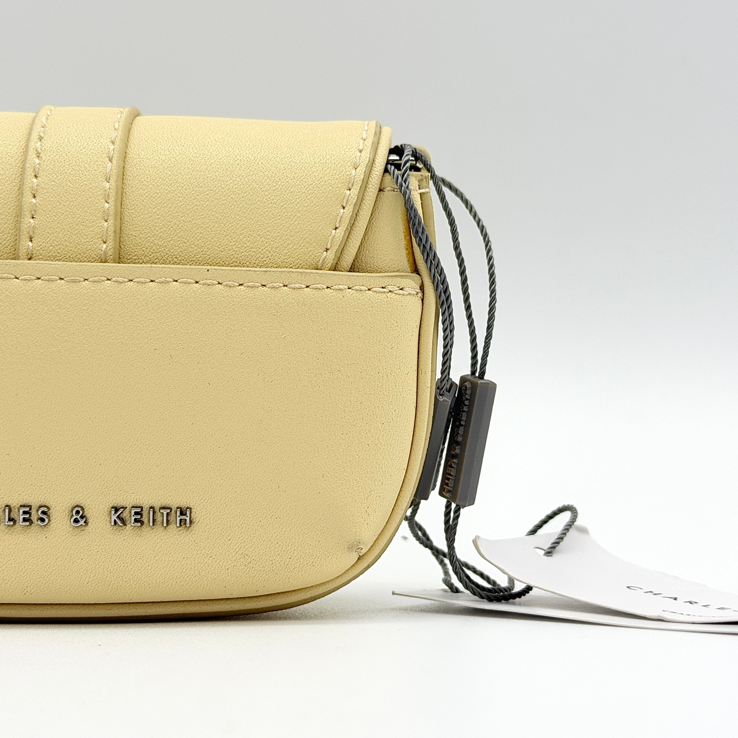 Charles & Keith Zetta Belt Buckle Mini Bag Yellow