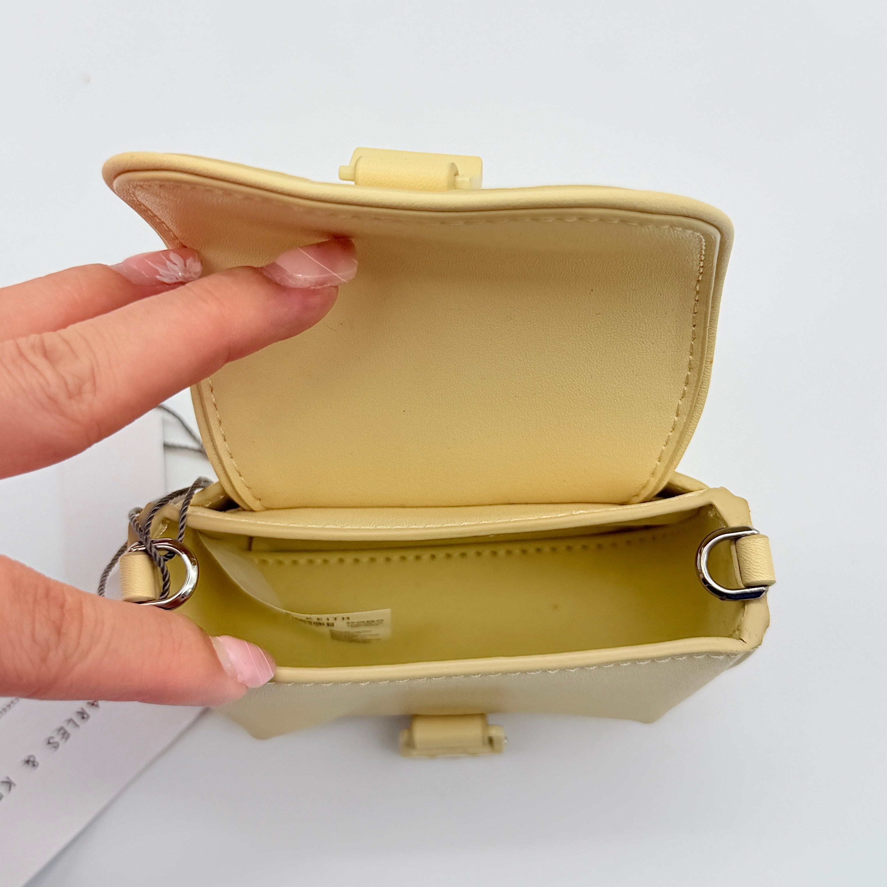 Charles & Keith Zetta Belt Buckle Mini Bag Yellow
