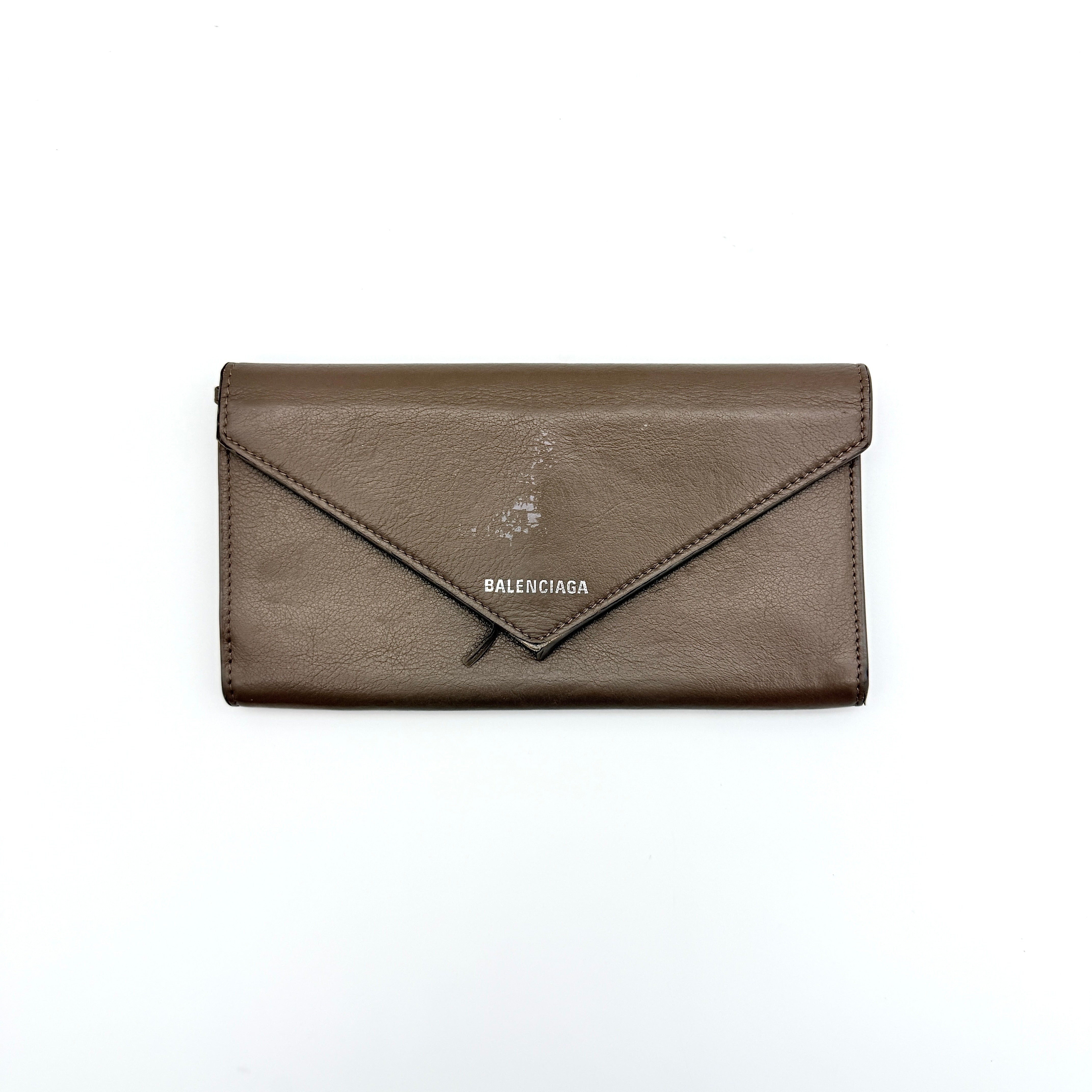 Balenciaga Papier Long Wallet Brown