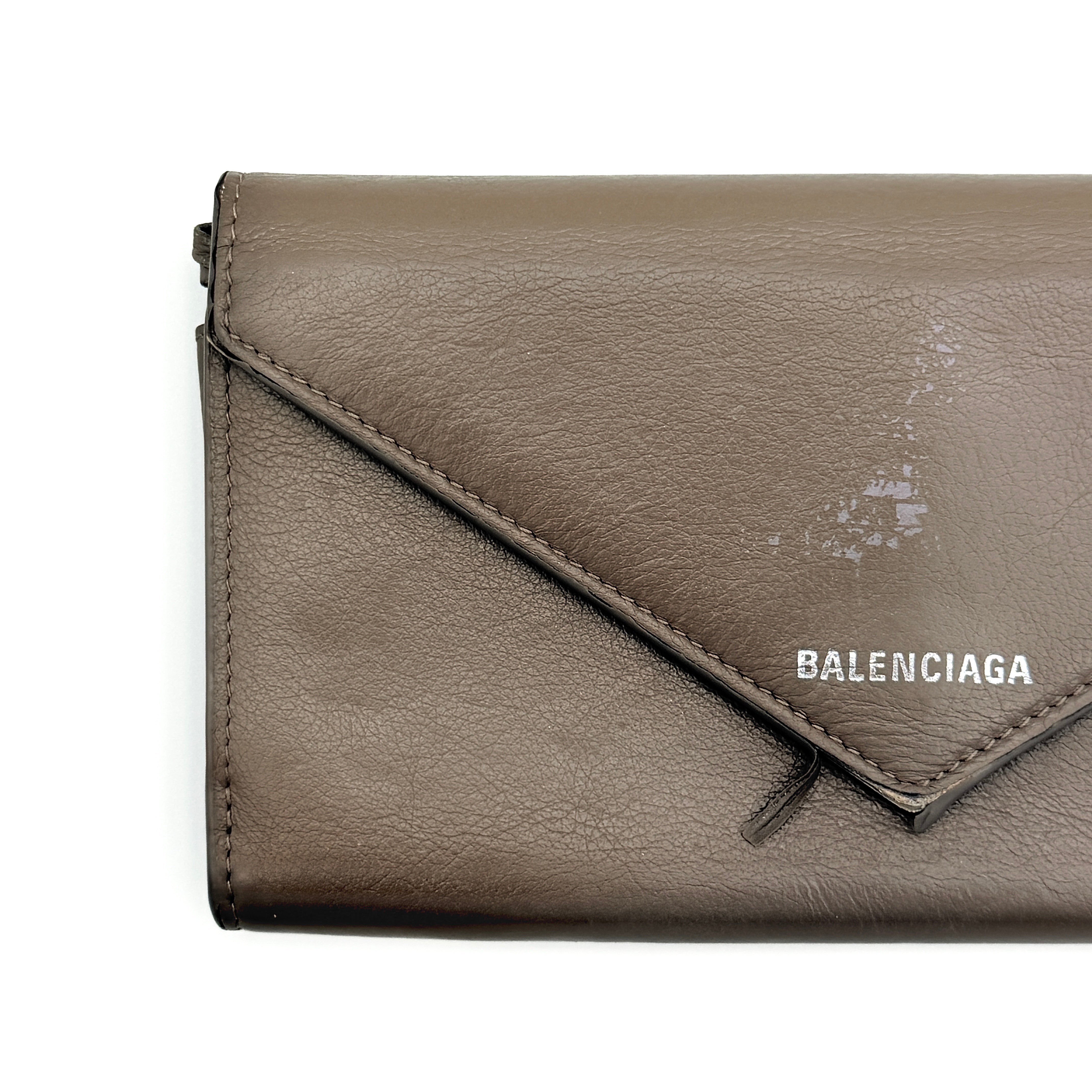 Balenciaga Papier Long Wallet Brown
