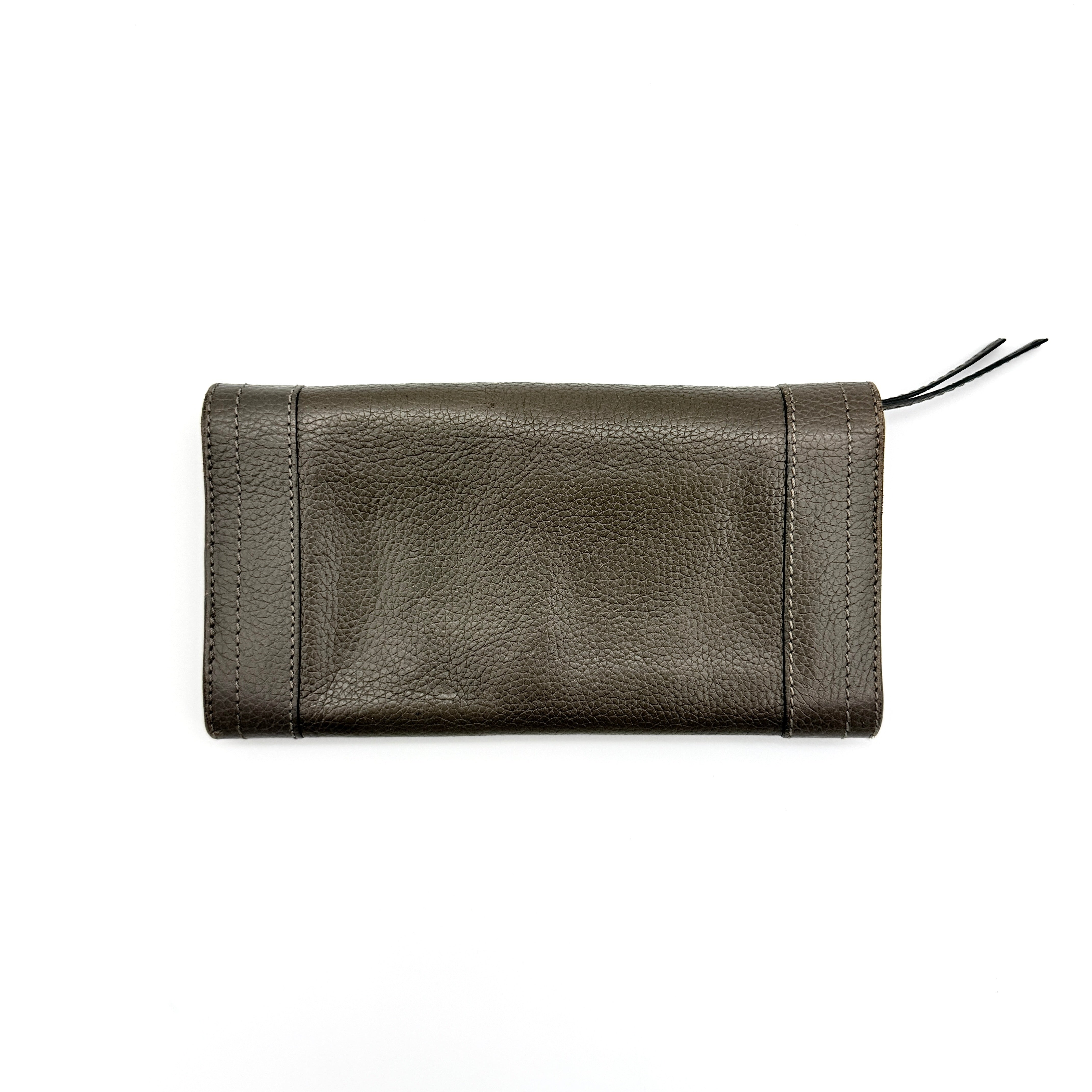 Chloe Paraty Leather Long Wallet Grey