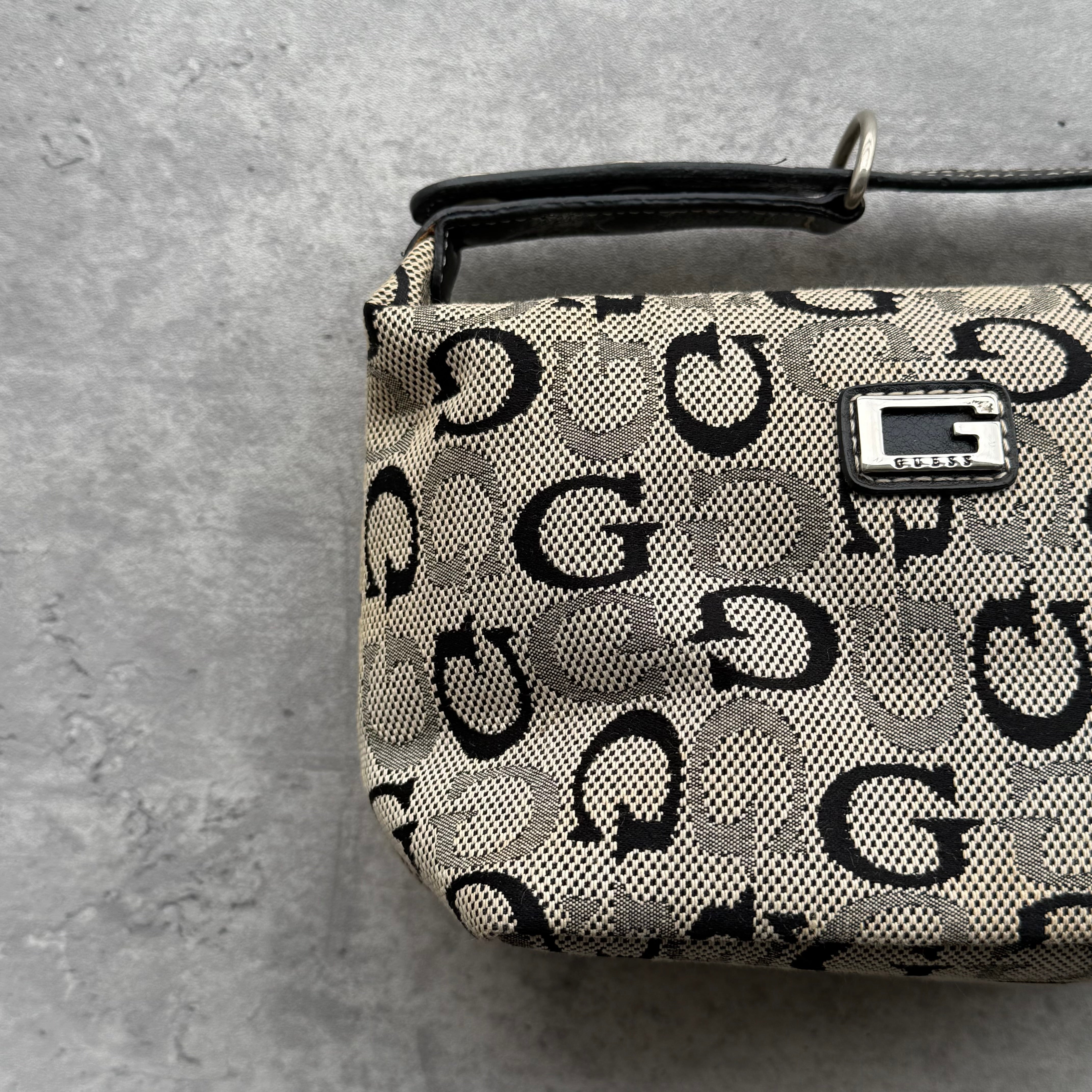 Guess Y2K Monogram Mini Hobo ShoulderBag Grey/Black