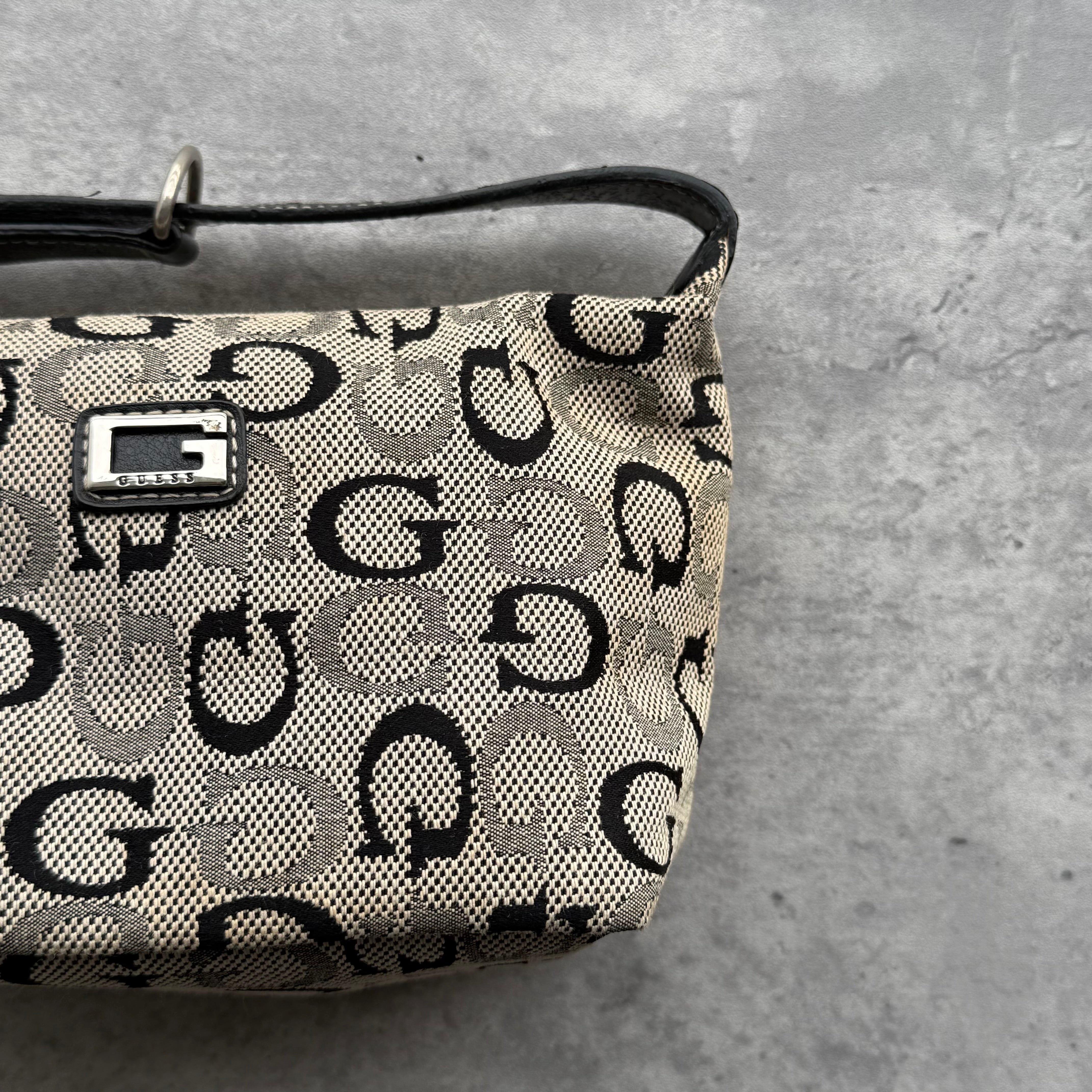 Guess Y2K Monogram Mini Hobo ShoulderBag Grey/Black
