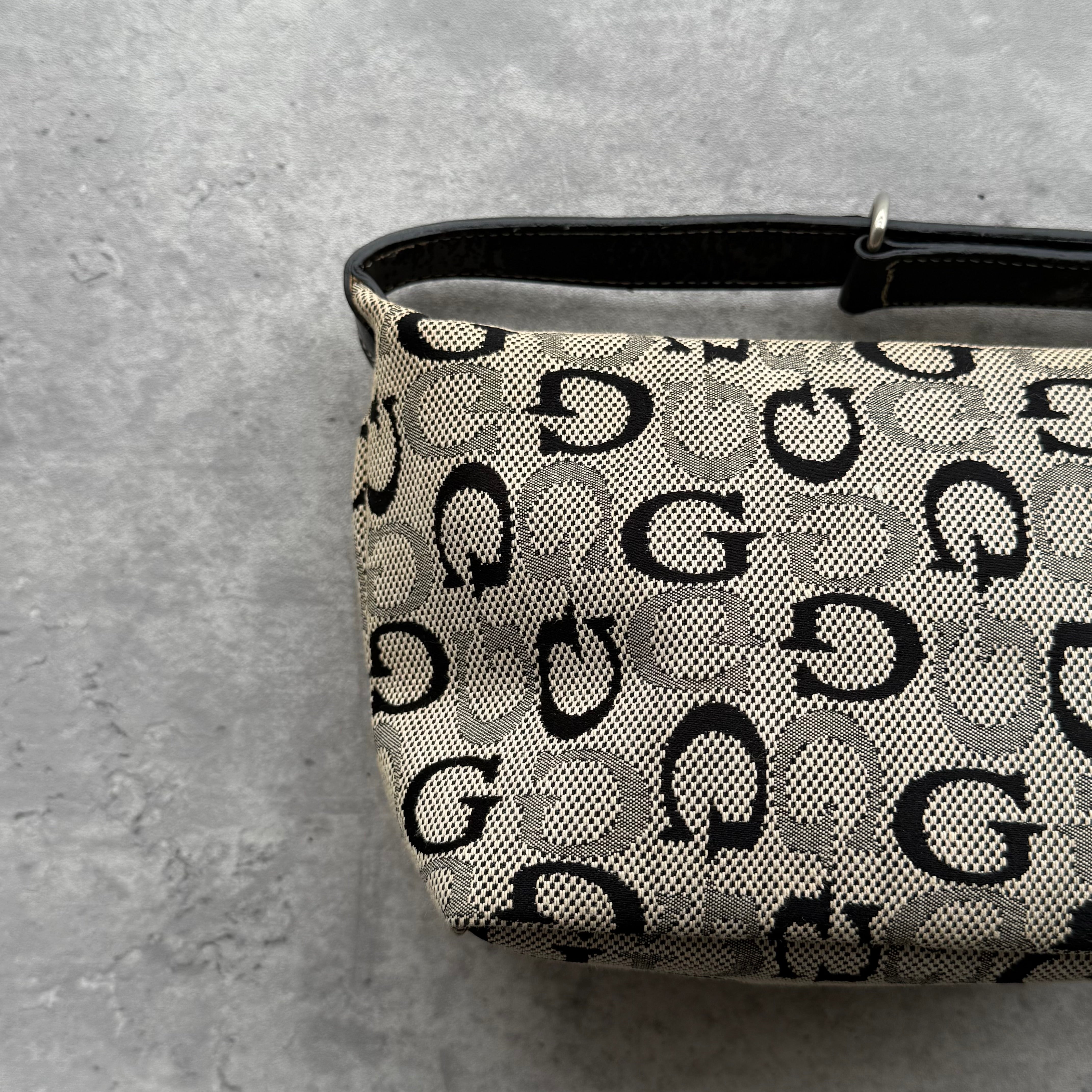 Guess Y2K Monogram Mini Hobo ShoulderBag Grey/Black