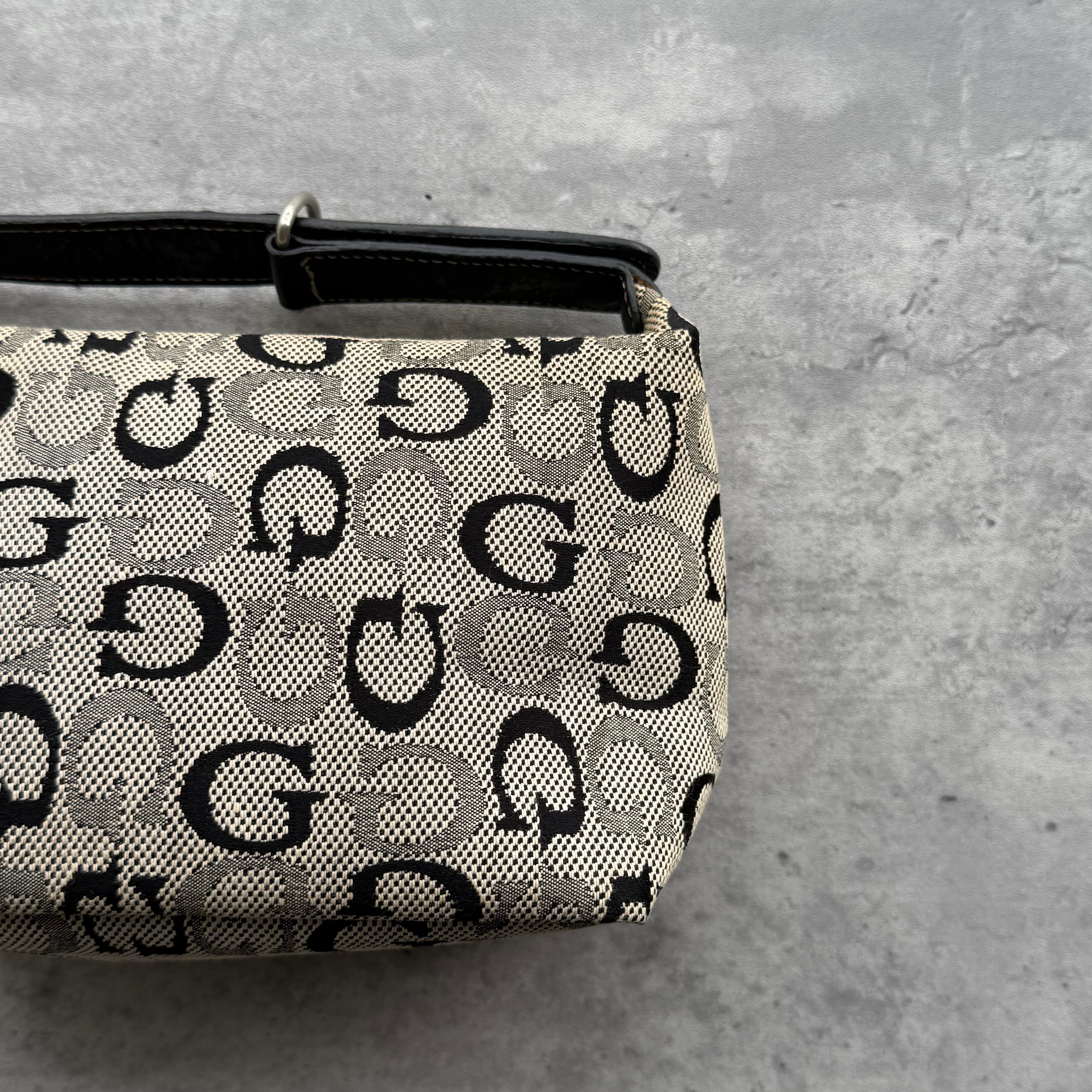 Guess Y2K Monogram Mini Hobo ShoulderBag Grey/Black