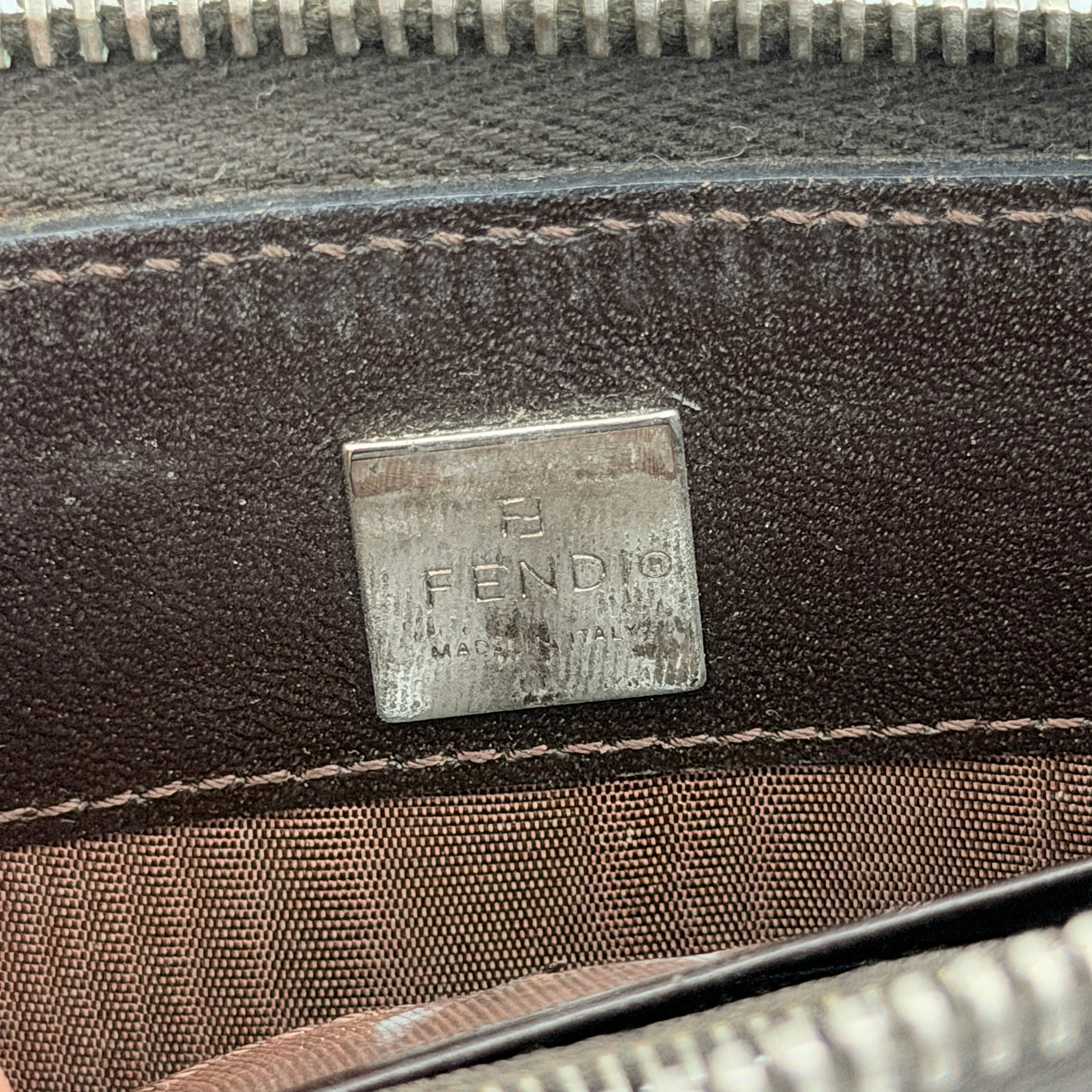 Fendi FF Zucca Zip Around Wallet Brown