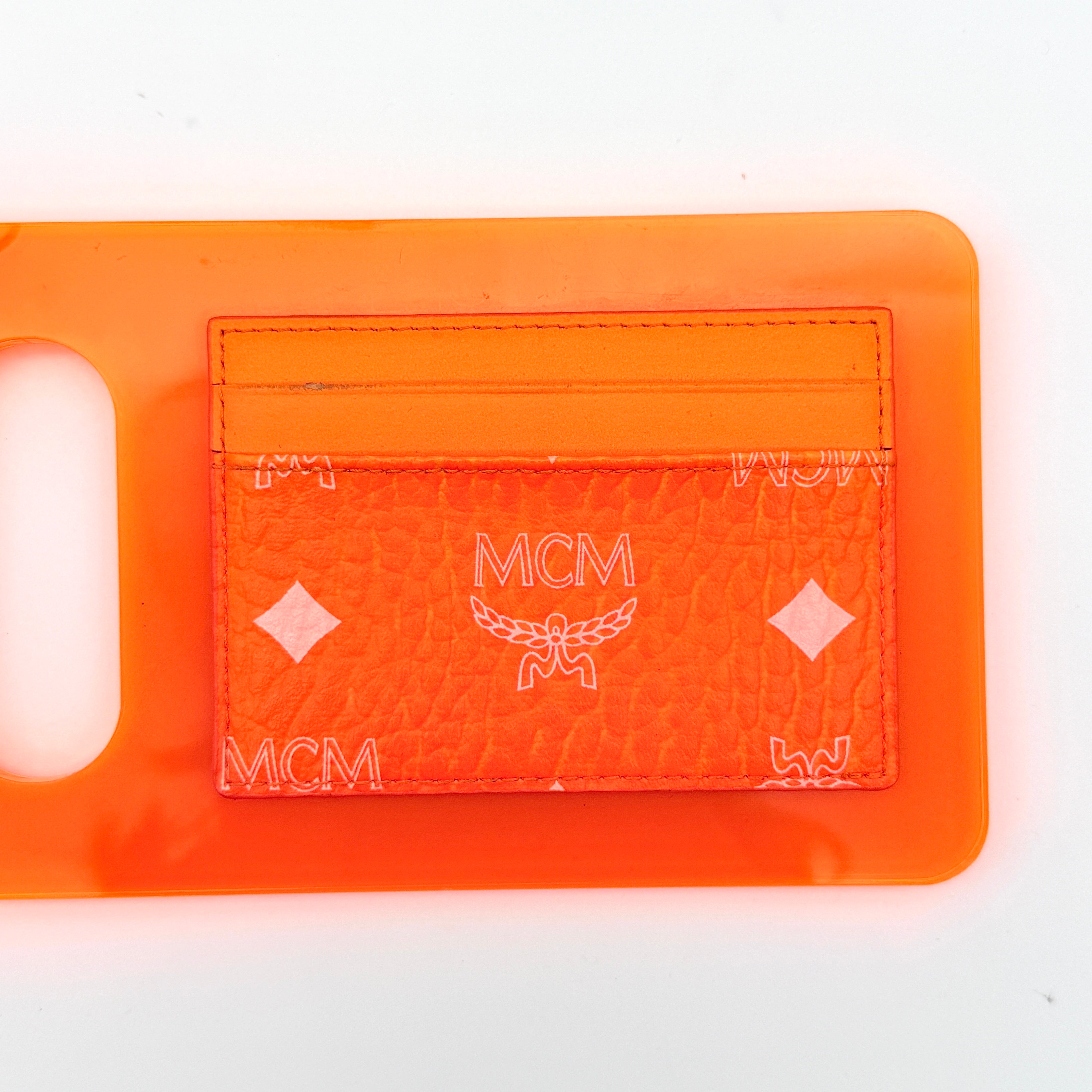 MCM by PHENOMENON Acrylic Board Card Case Orange