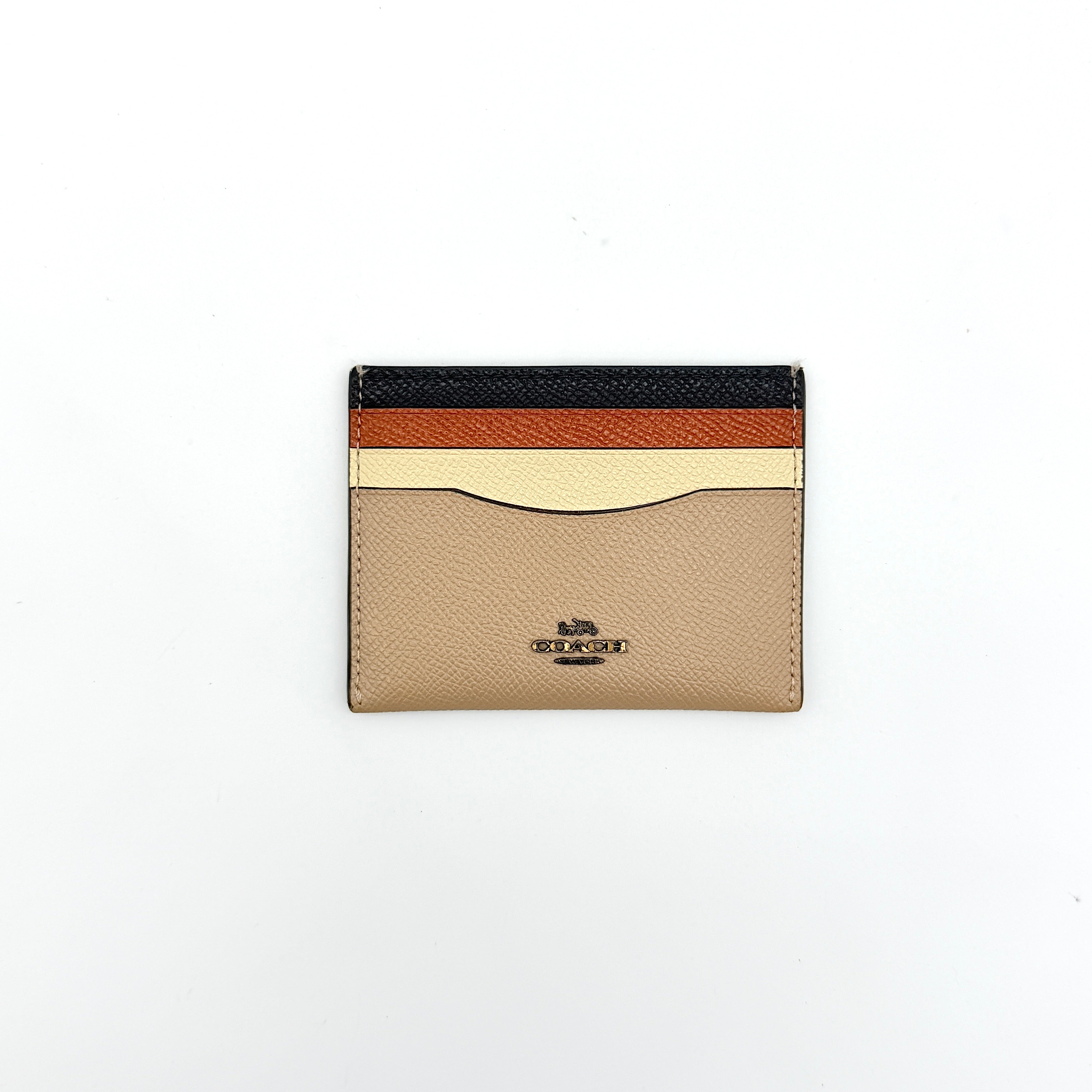Coach Slim ID Colorblock Card Case Multi