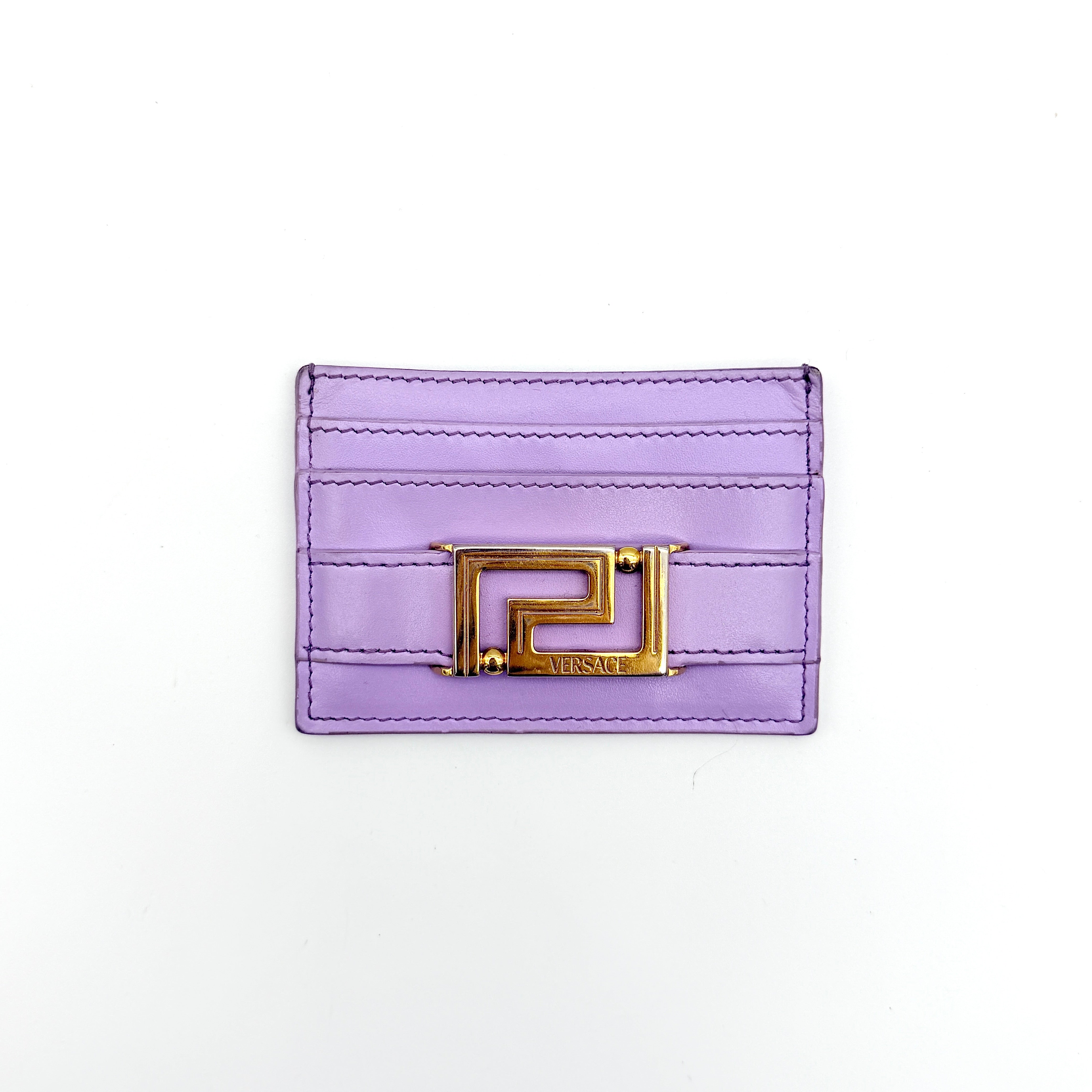 Versace Greca Goddess Cardholder Light Purple/Gold