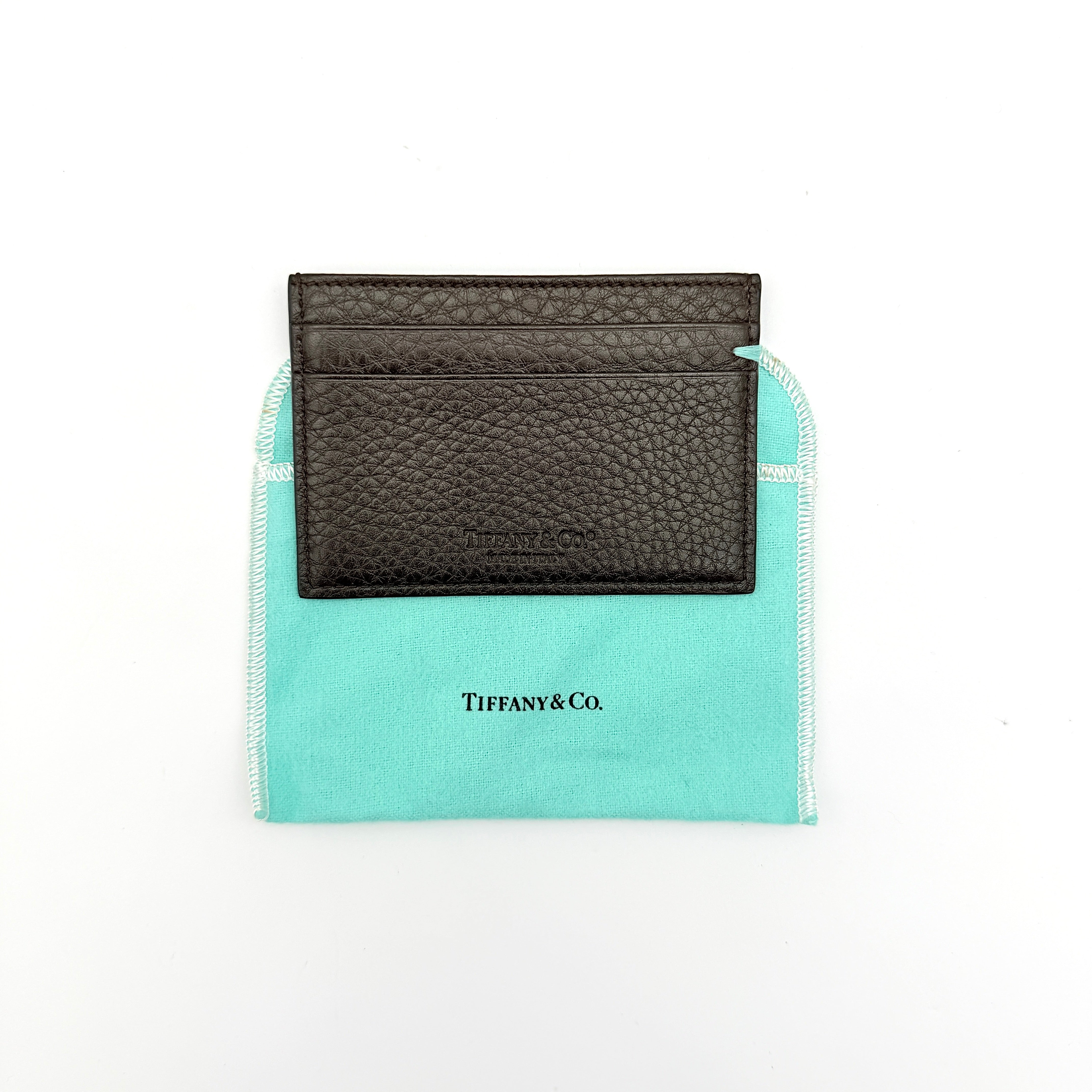 Tiffany & Co. Leather Cardholder Dark Brown