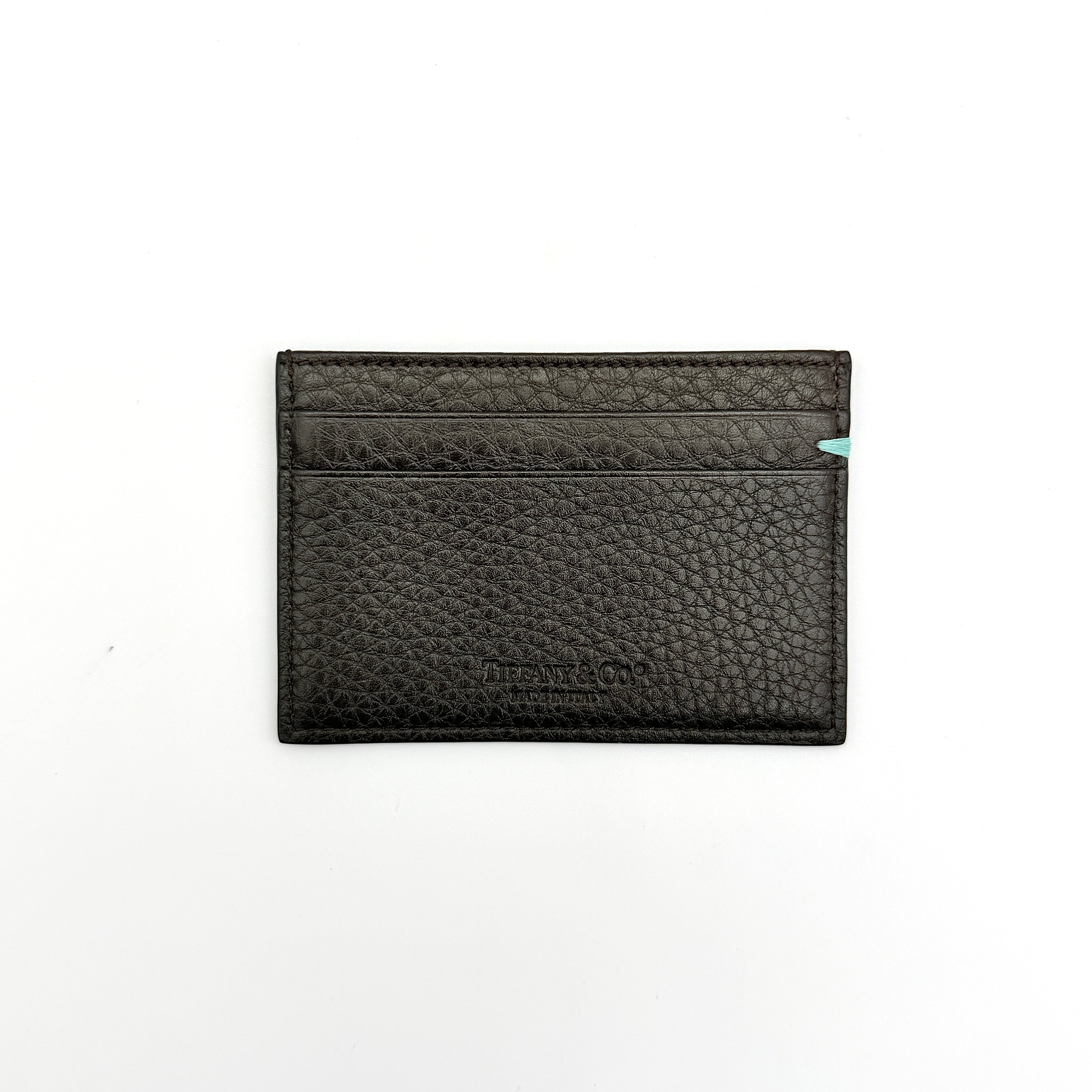 Tiffany & Co. Leather Cardholder Dark Brown