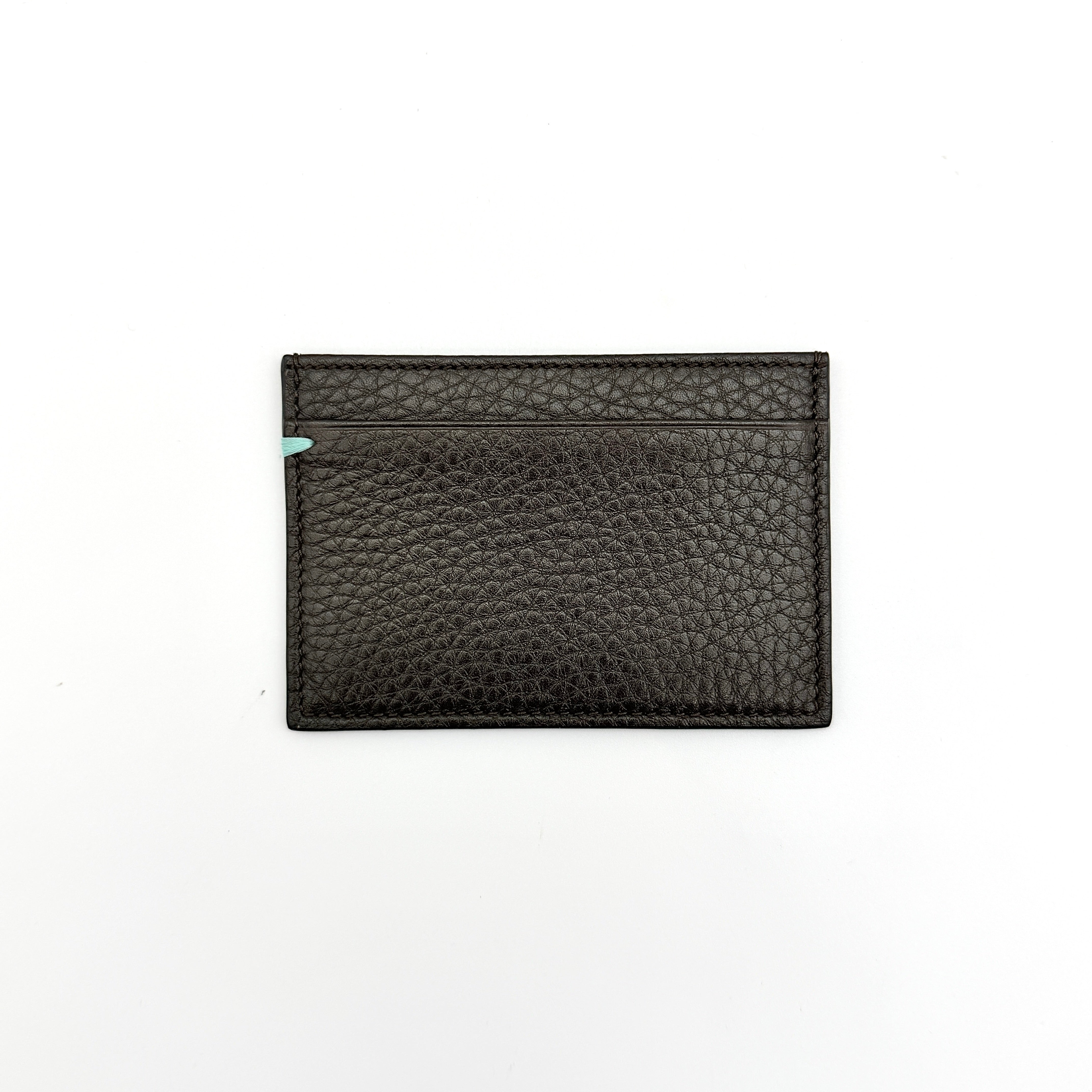 Tiffany & Co. Leather Cardholder Dark Brown