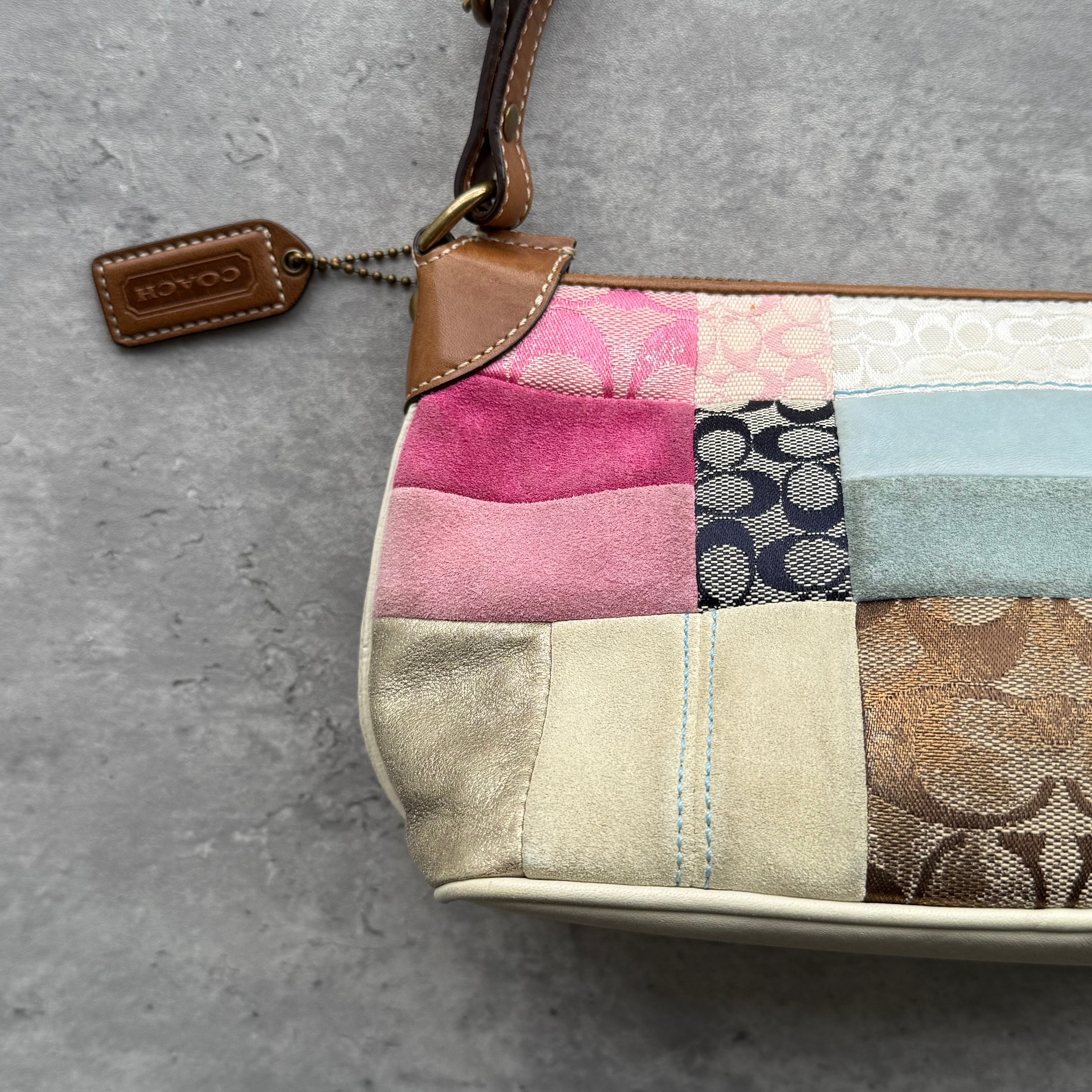 Coach Y2K Patchwork Demi Hobo ShoulderBag Multicolor