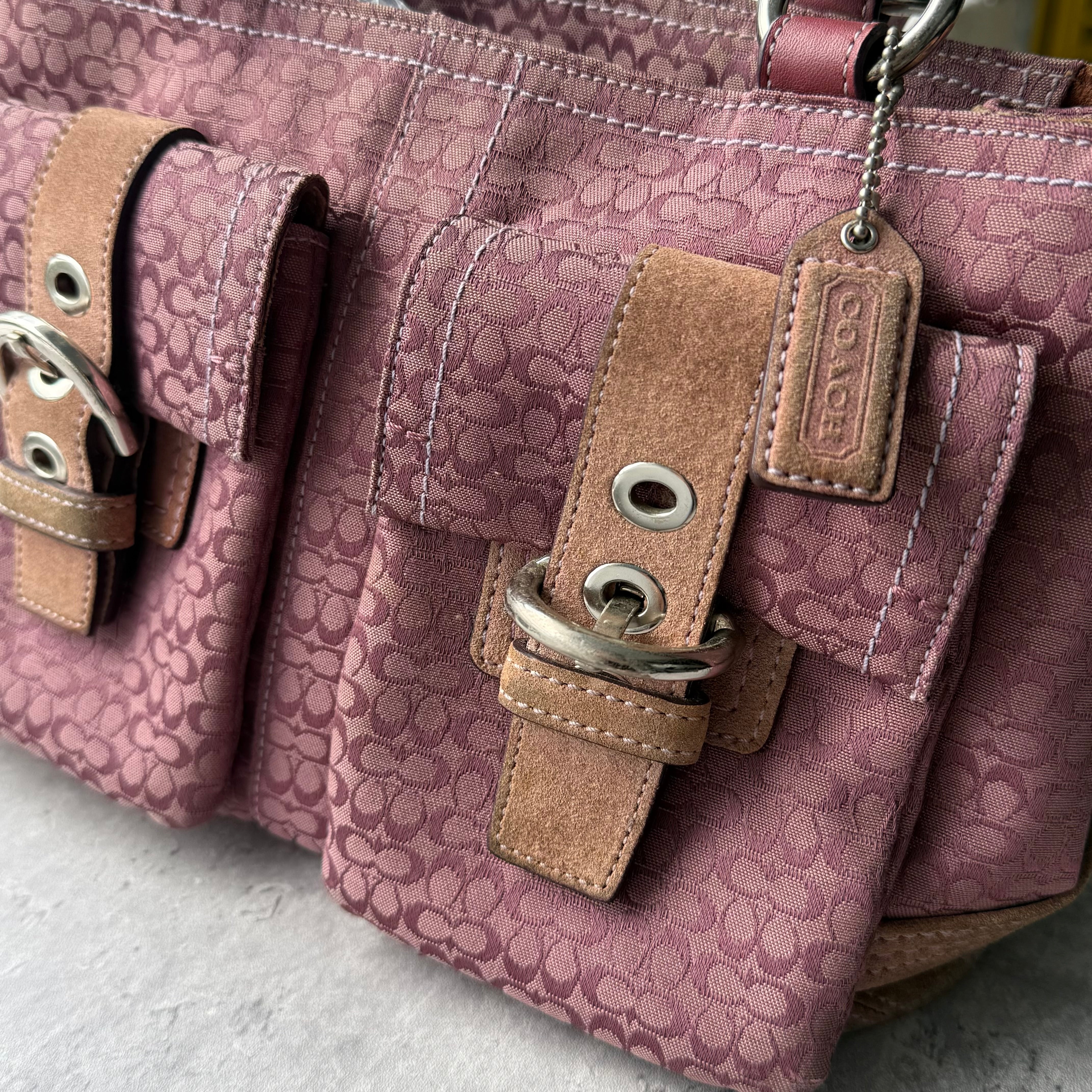 Coach Y2K Soho Double Mini Buckle Pocket HandBag Purple