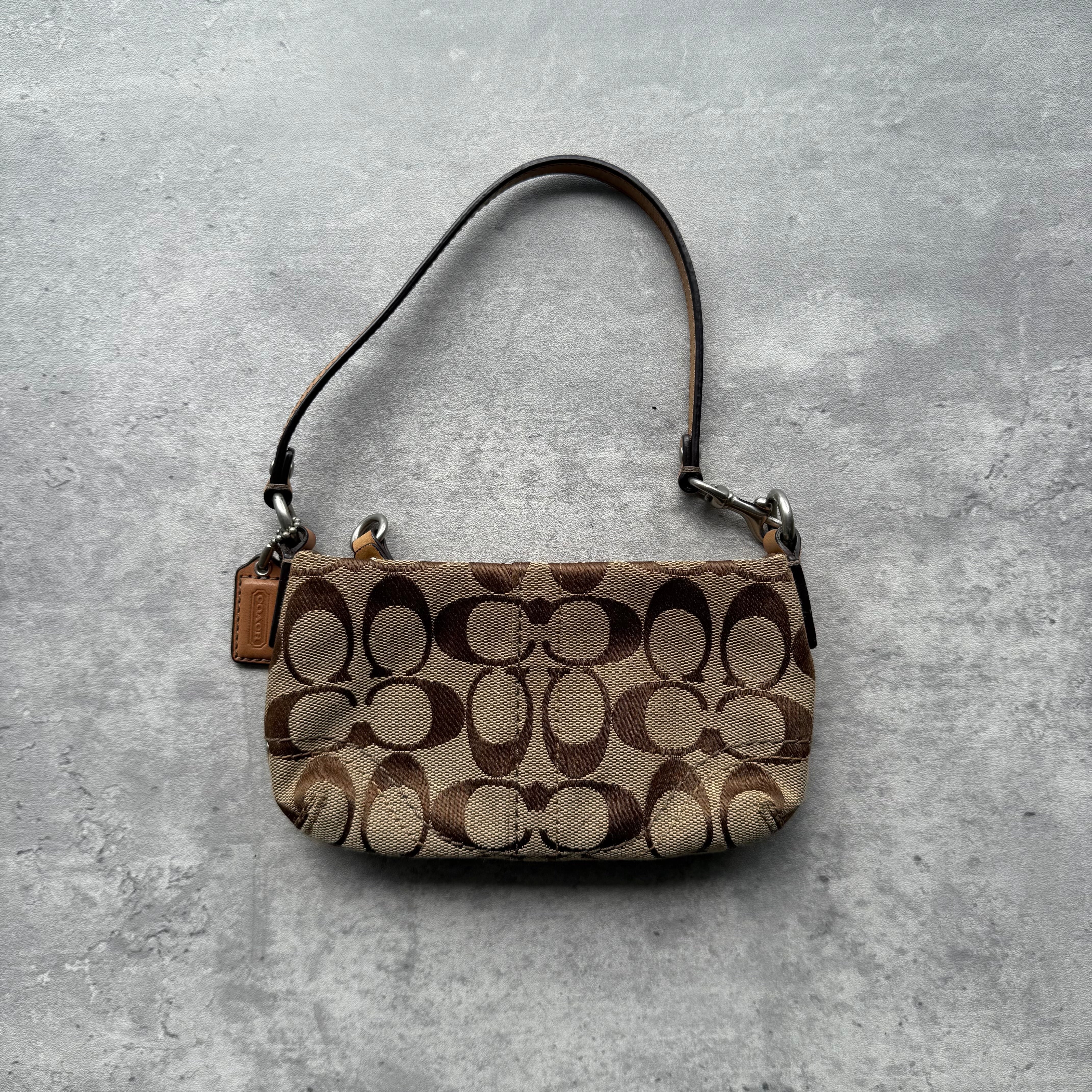 Coach Signature Canvas Mini Bag Beige