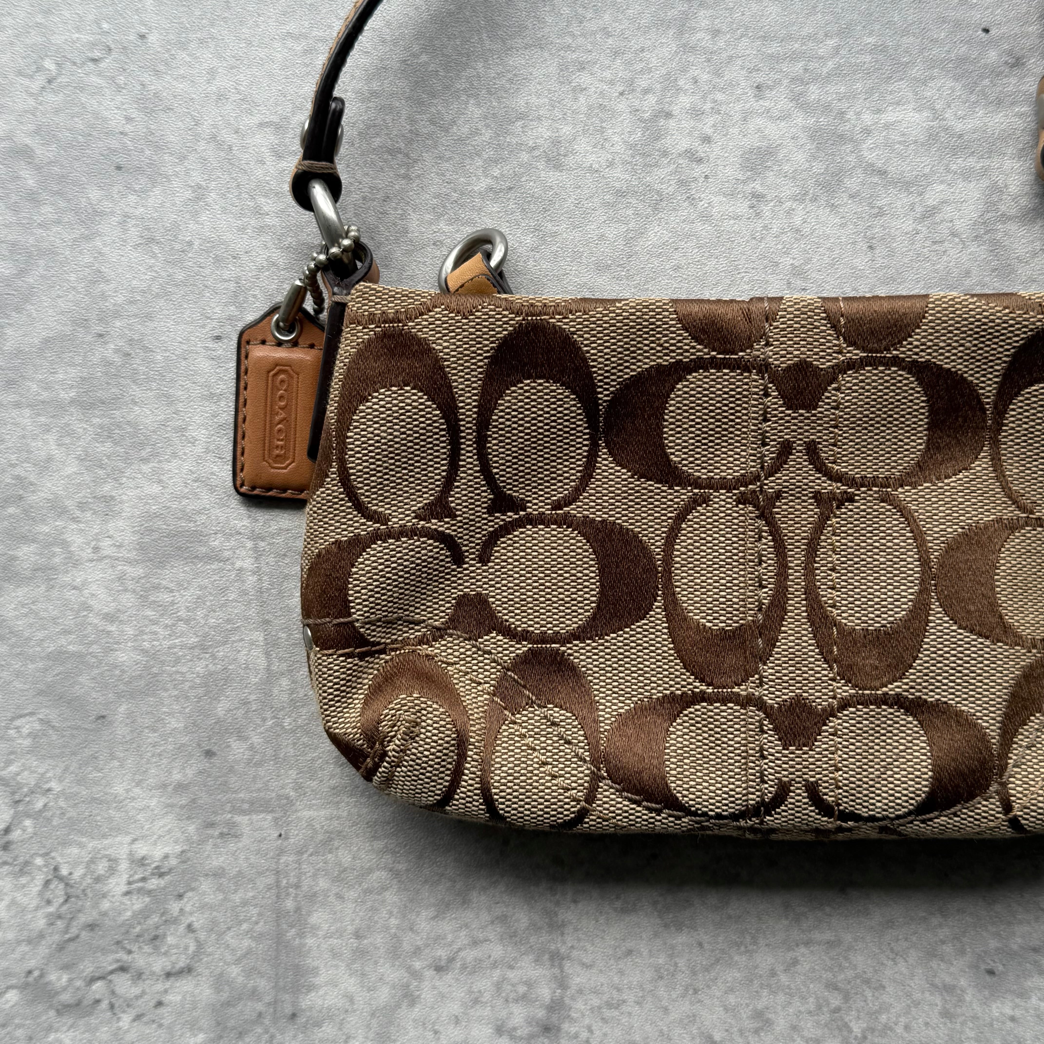 Coach Signature Canvas Mini Bag Beige