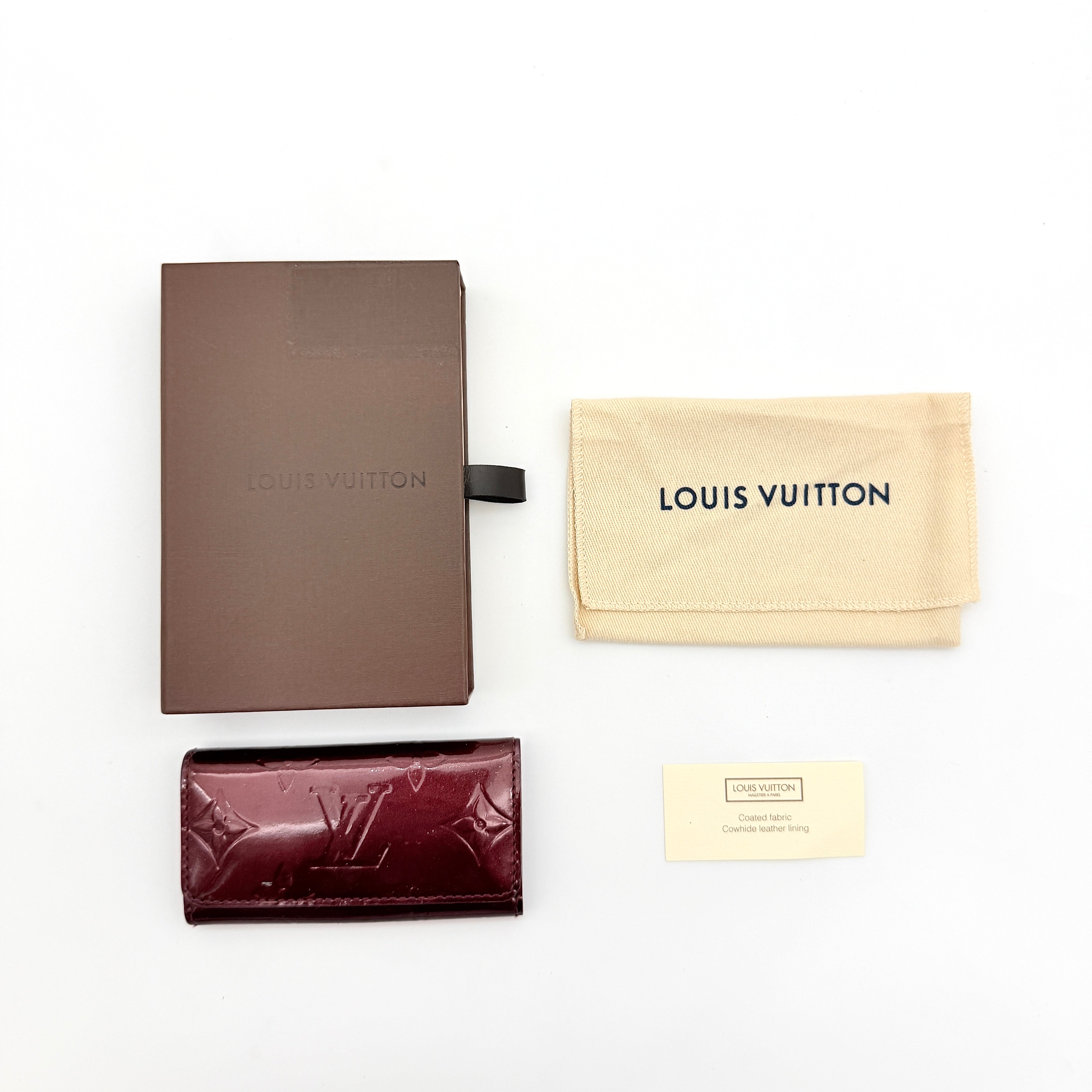 Louis Vuitton Monogram Vernis Key Holder Burgundy